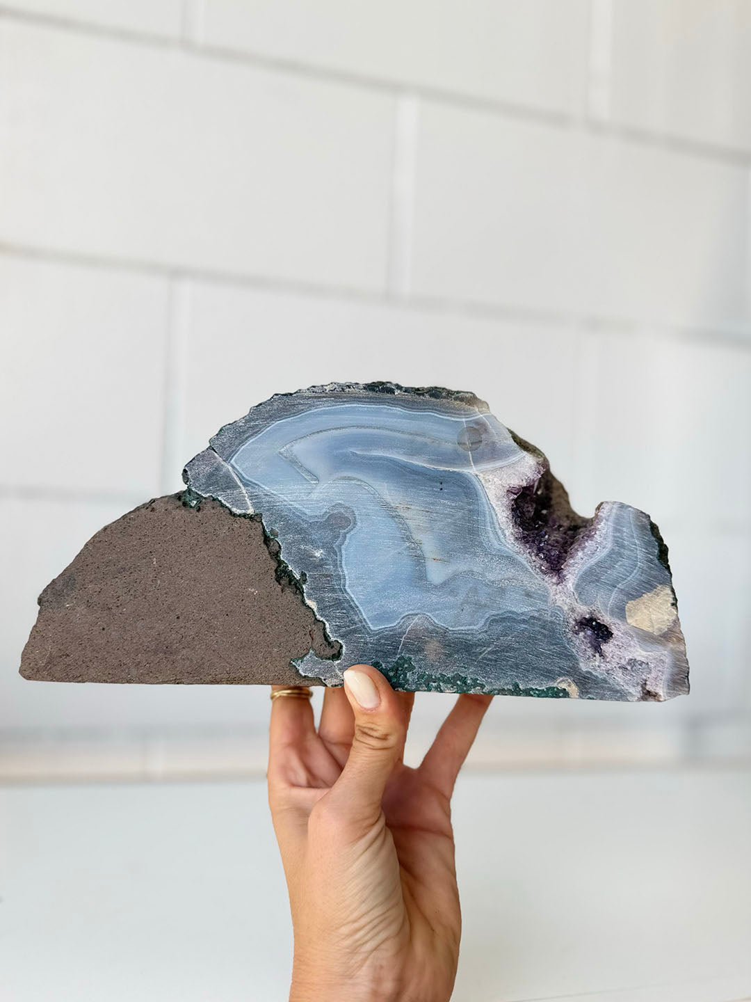 Agate with Amethyst