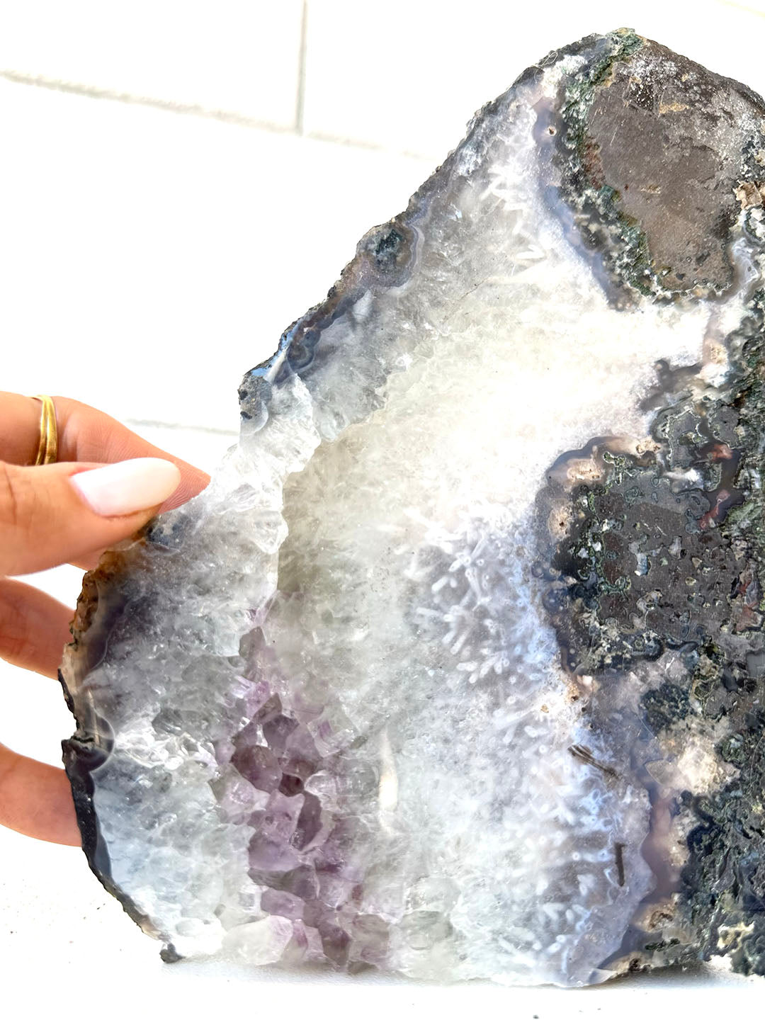 Agate with Amethyst