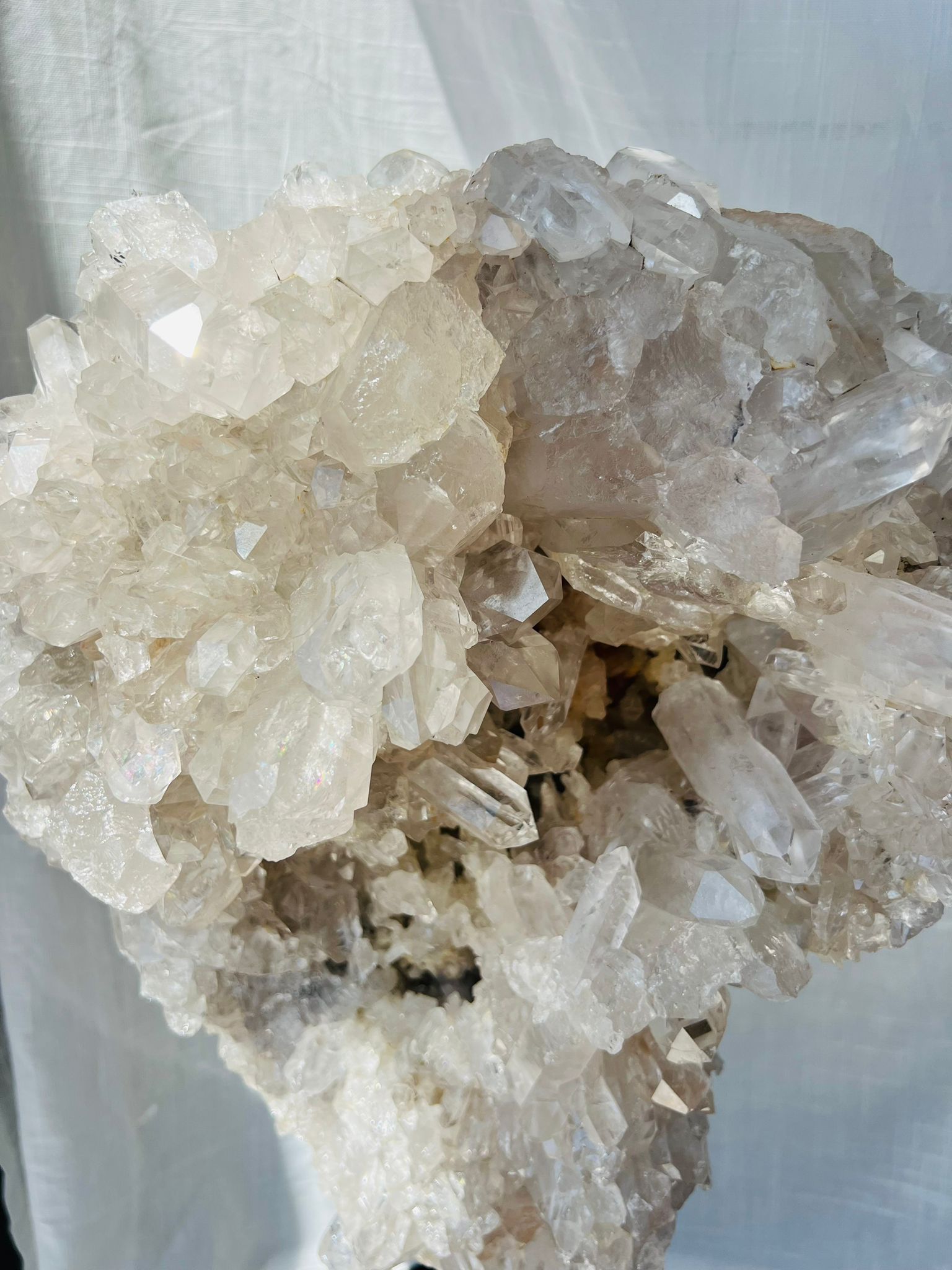 Clear Quartz Cluster on Stand