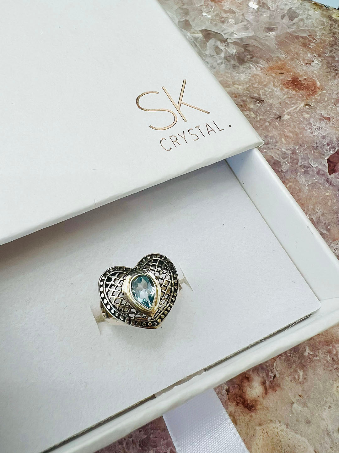 Topaz Heart Ring