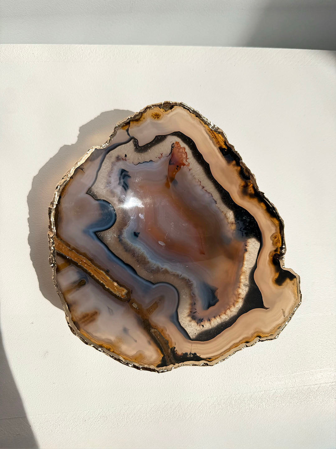 Gold Plated Agate Bowl