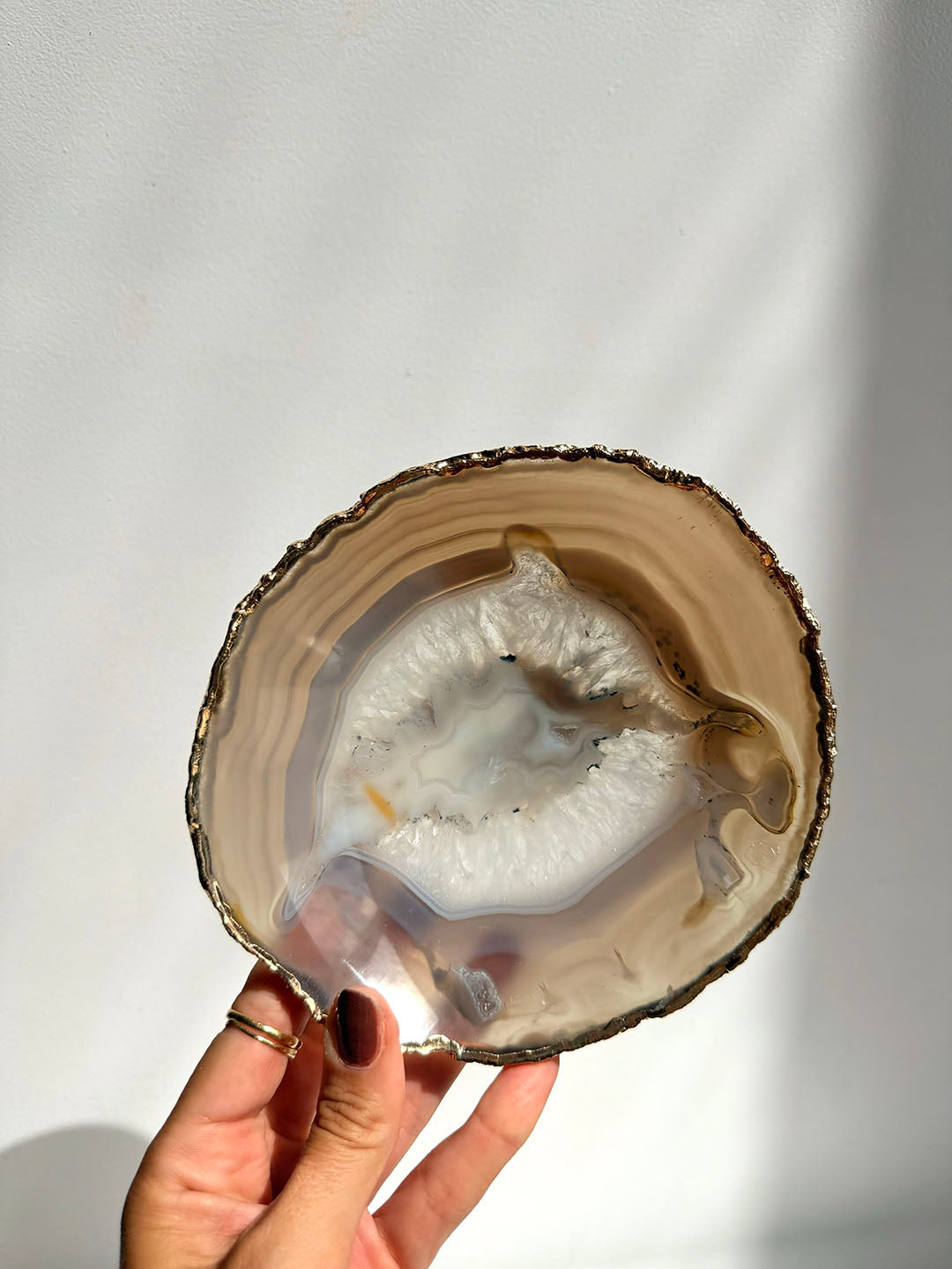 Gold Plated Agate Bowl