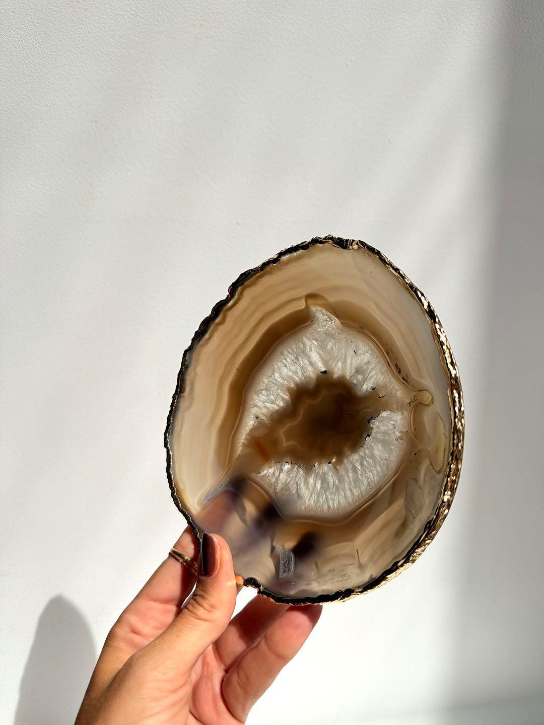 Gold Plated Agate Bowl