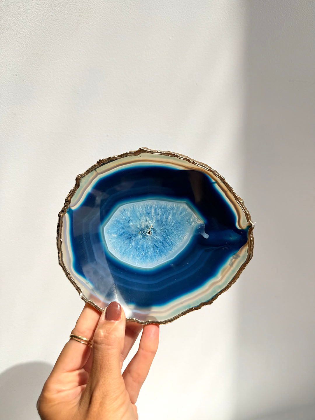Gold Plated Agate Bowl