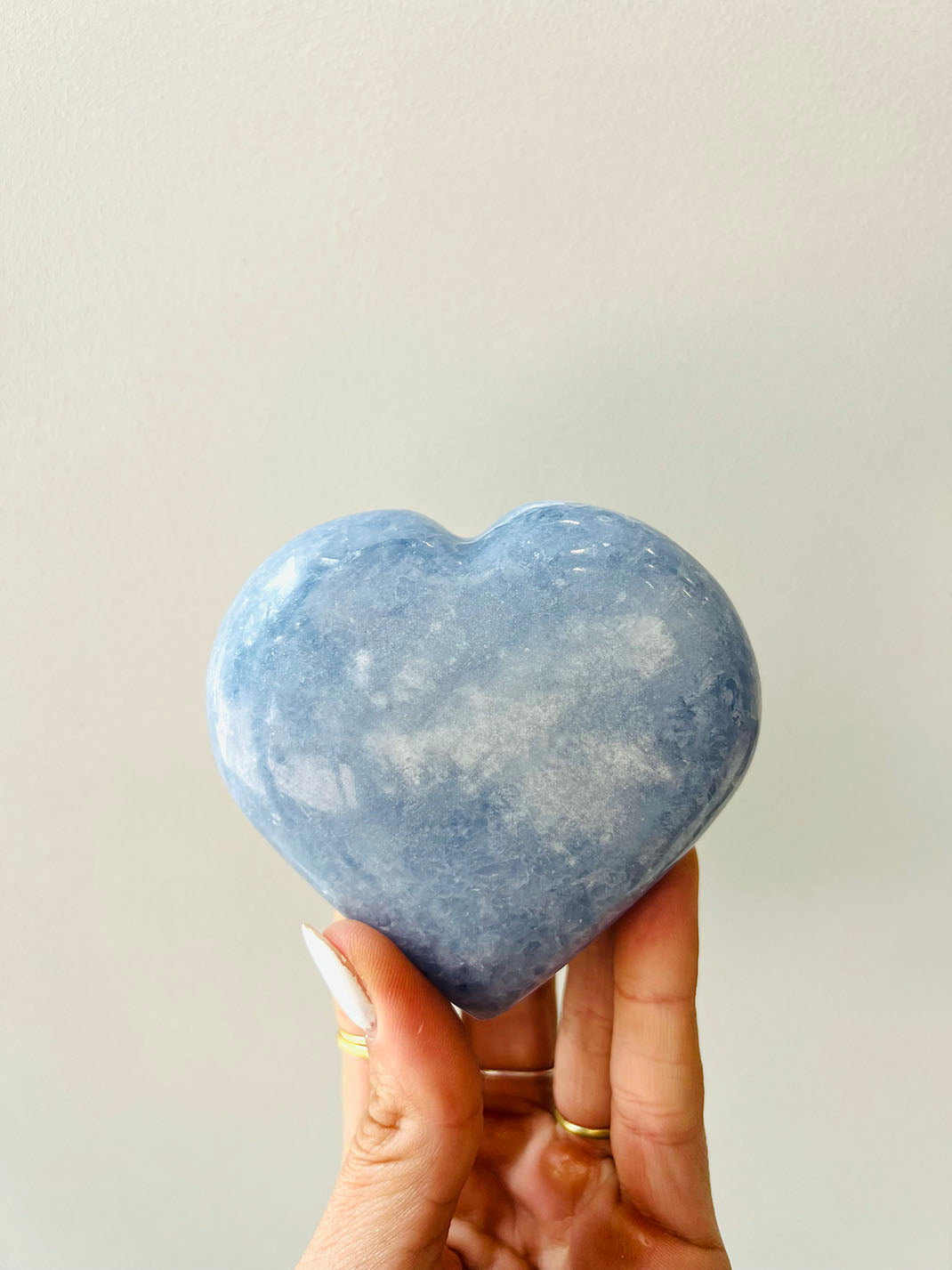 Blue Calcite Heart