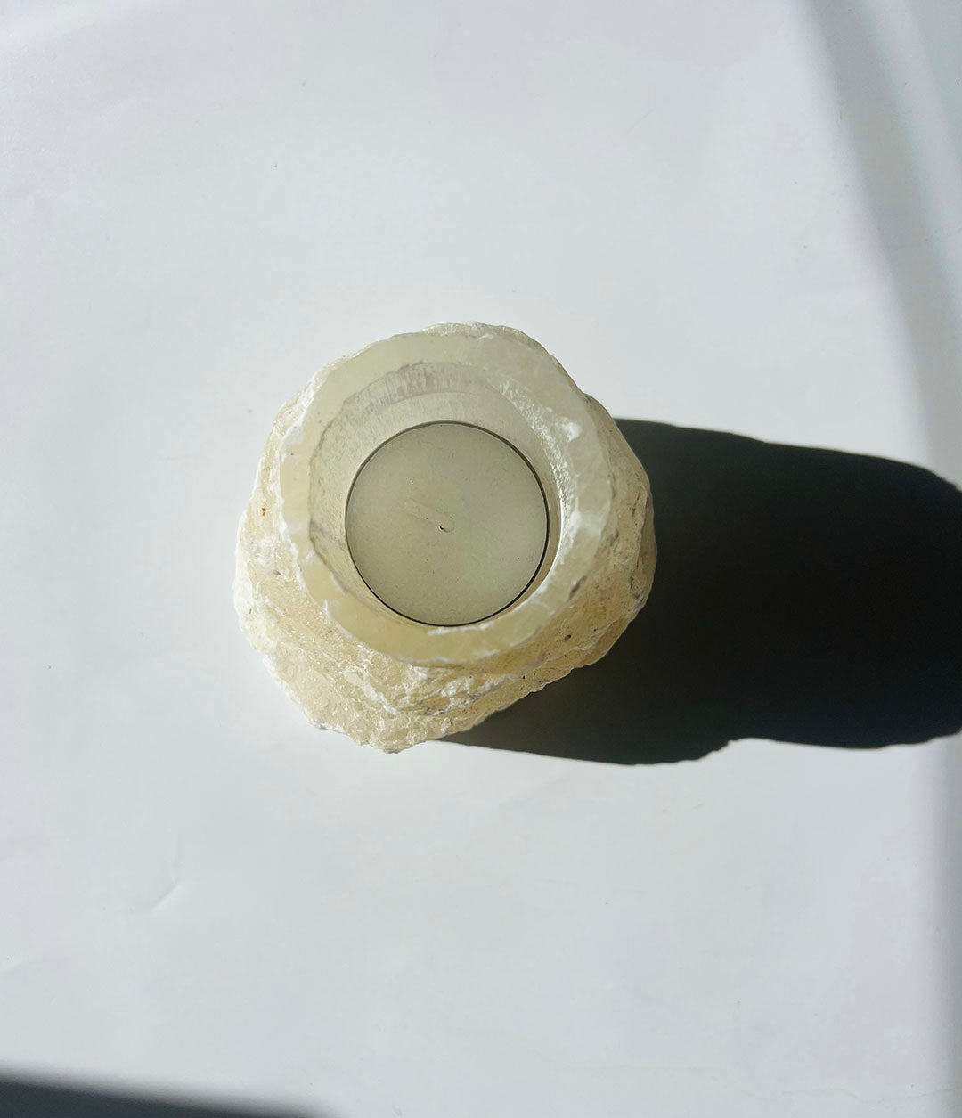 Selenite Candle Holder