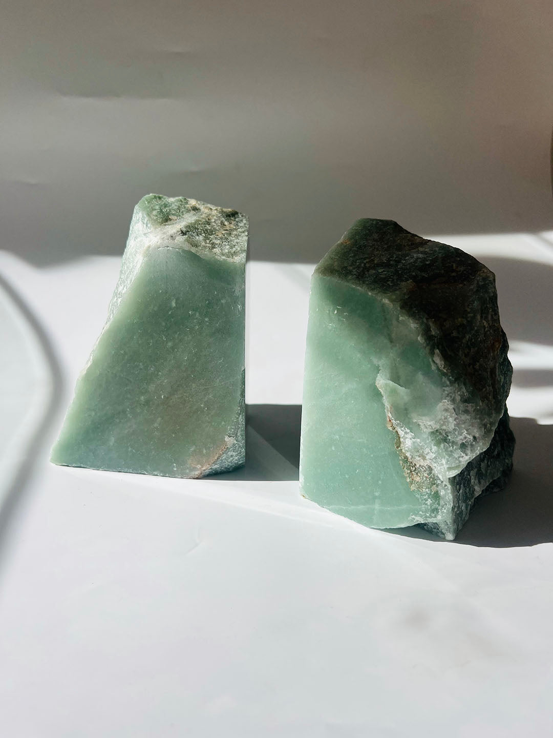 Green Quartz Bookends