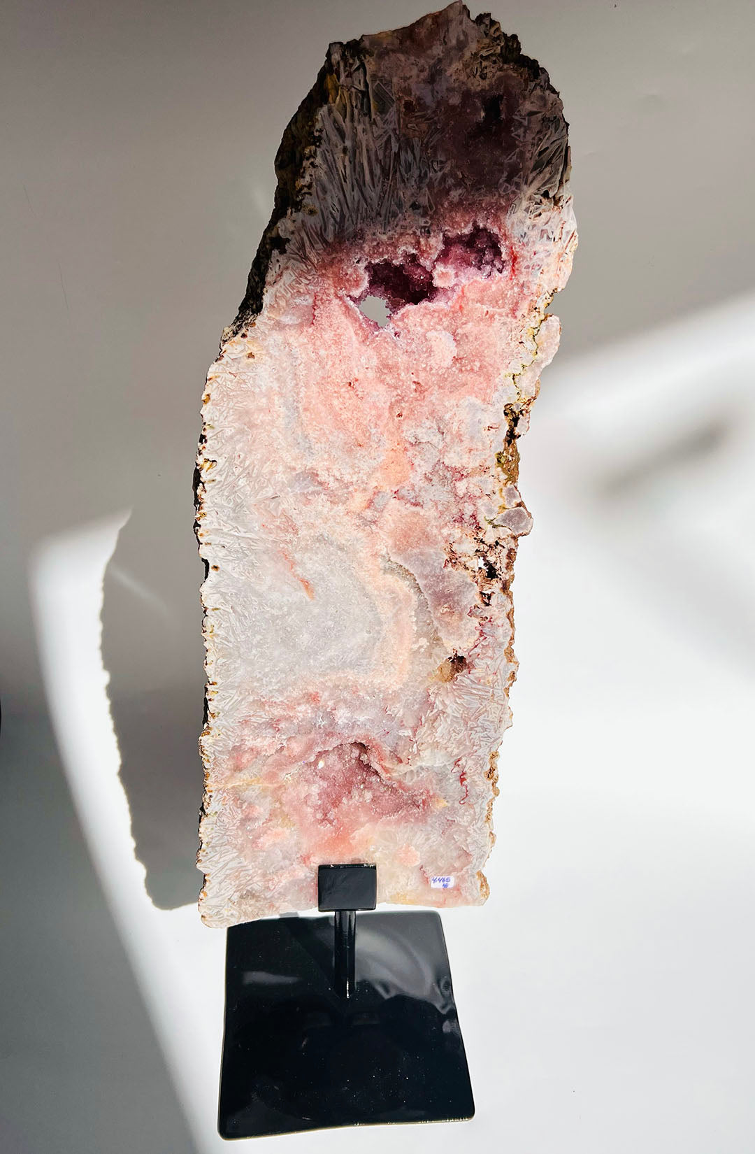 Large Pink Amethyst on Stand