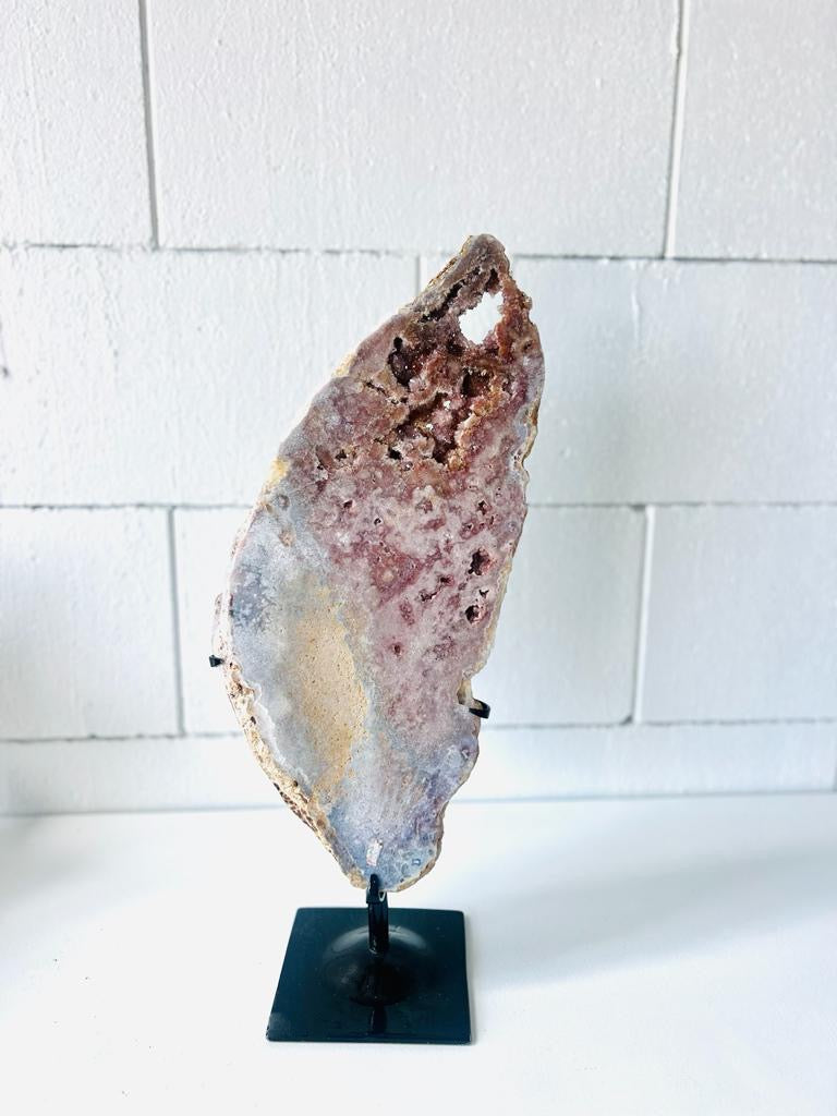 Pink Amethyst on Stand