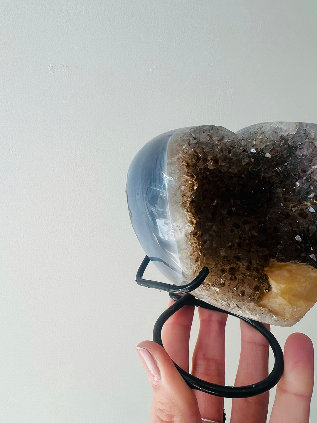 Amethyst with Calcite Heart