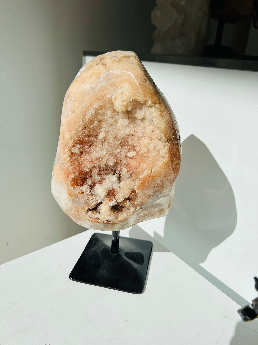 Pink Amethyst on stand