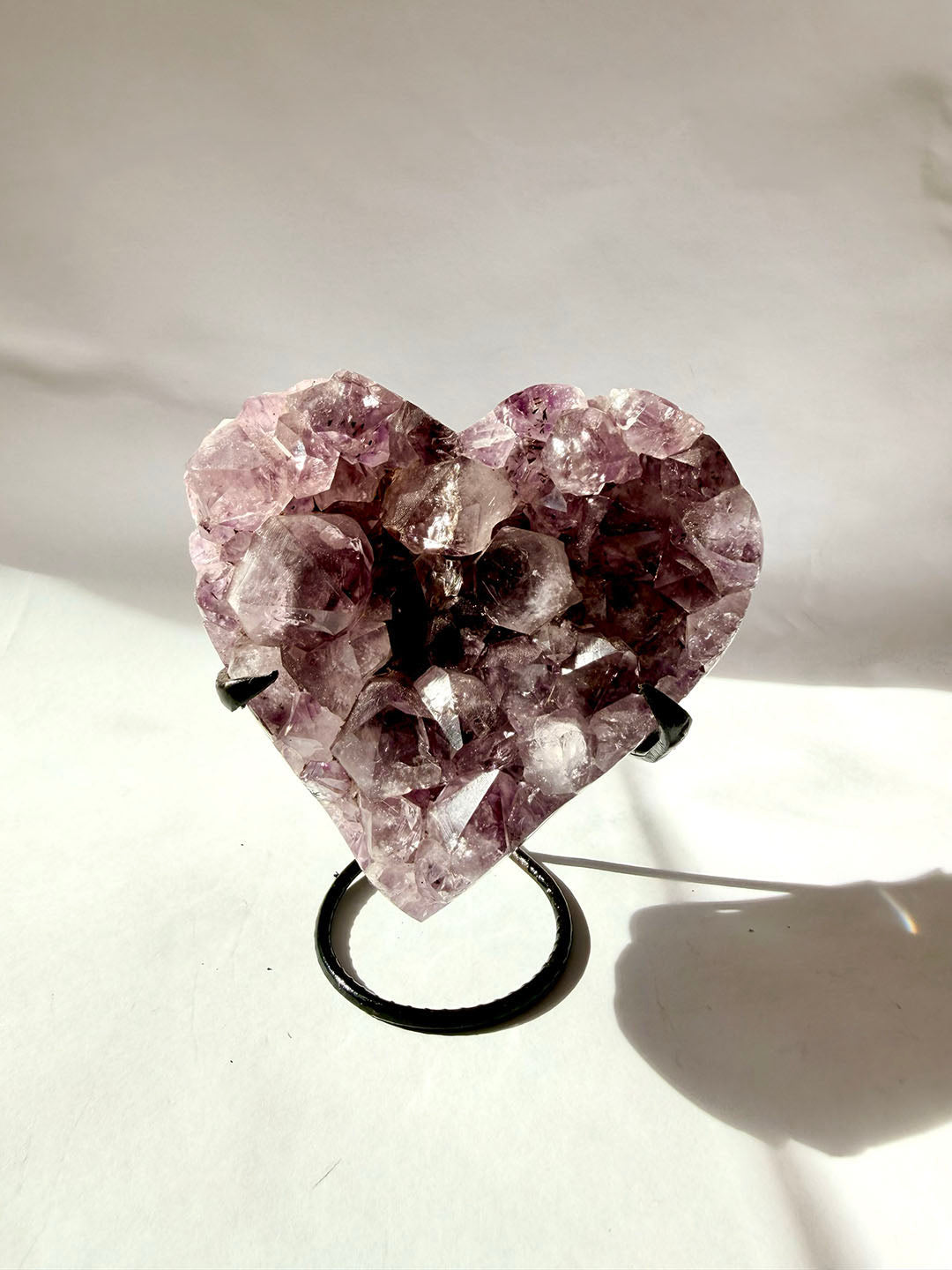 Amethyst Heart on Stand