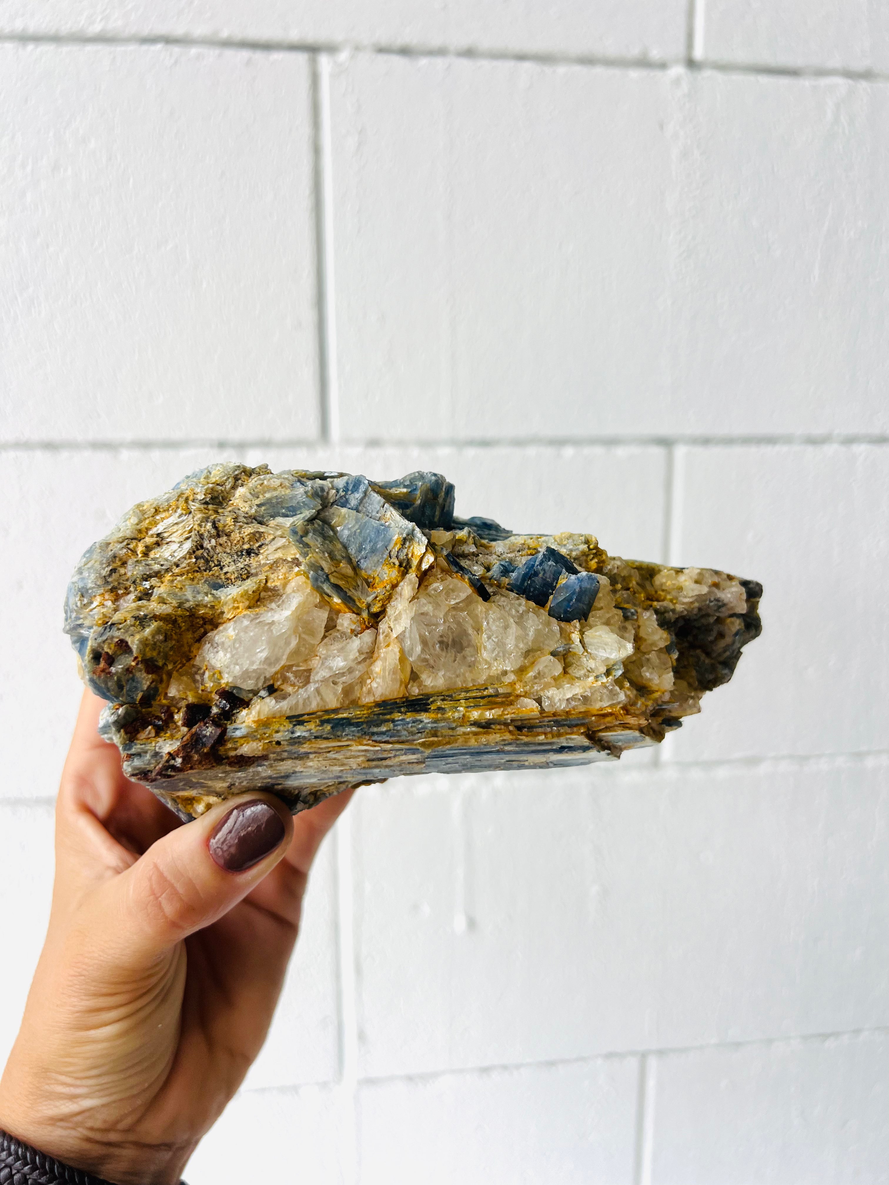 Blue Kyanite with Clear Quartz