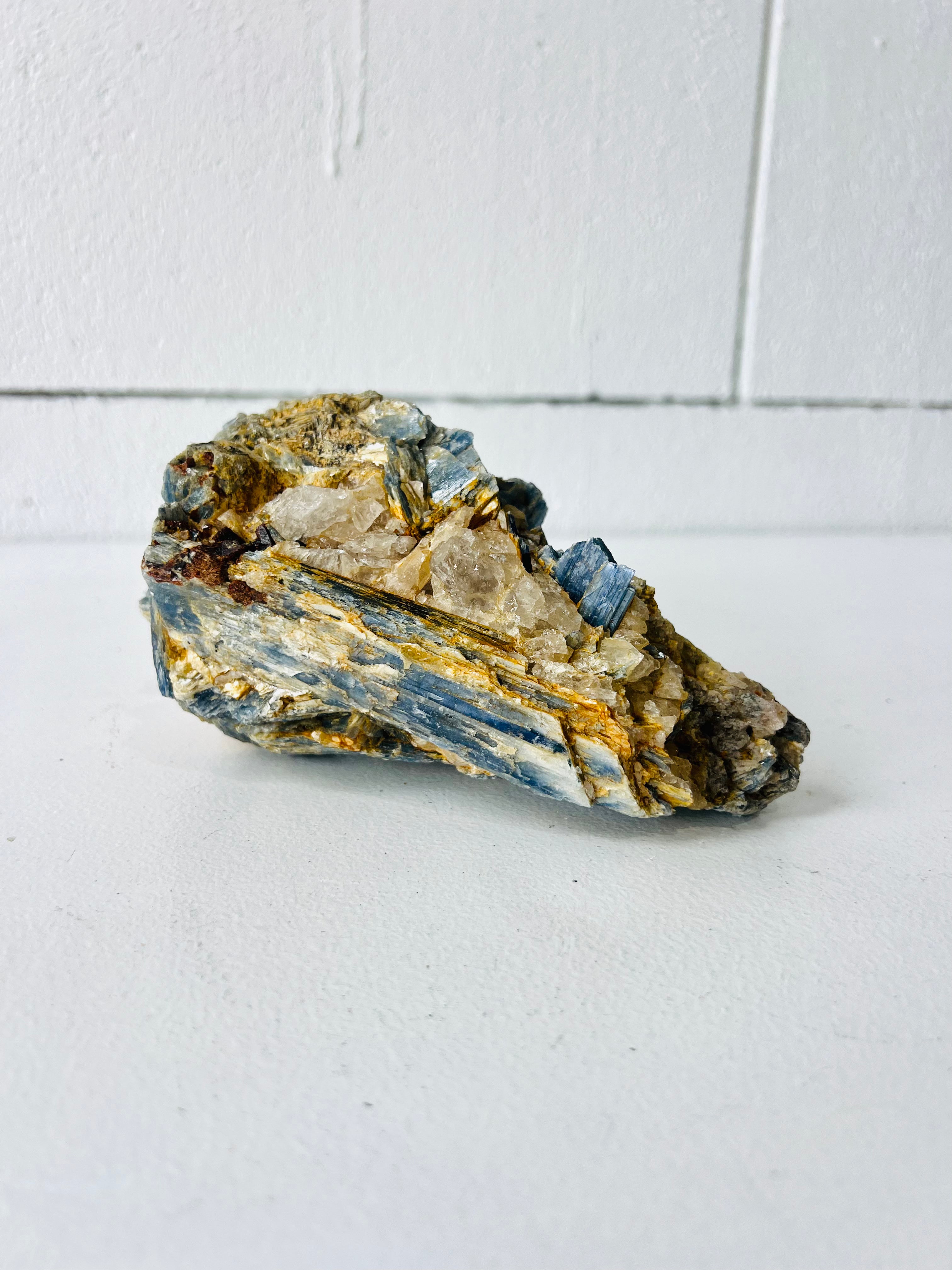 Blue Kyanite with Clear Quartz