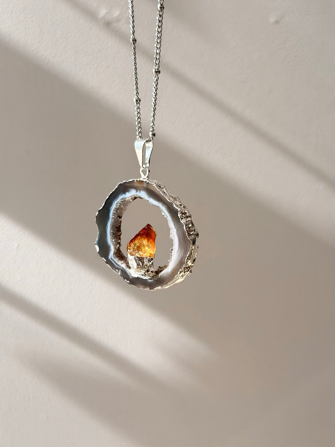 Inner Crystal Necklace – Agate & Citrine