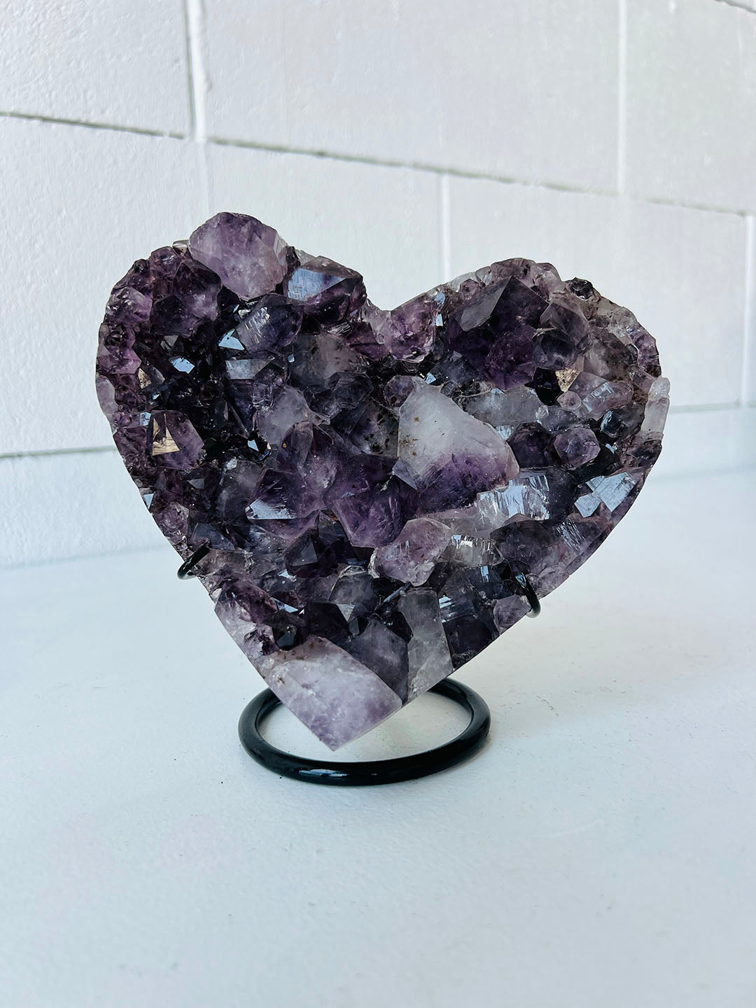 Large Amethyst Heart COD019