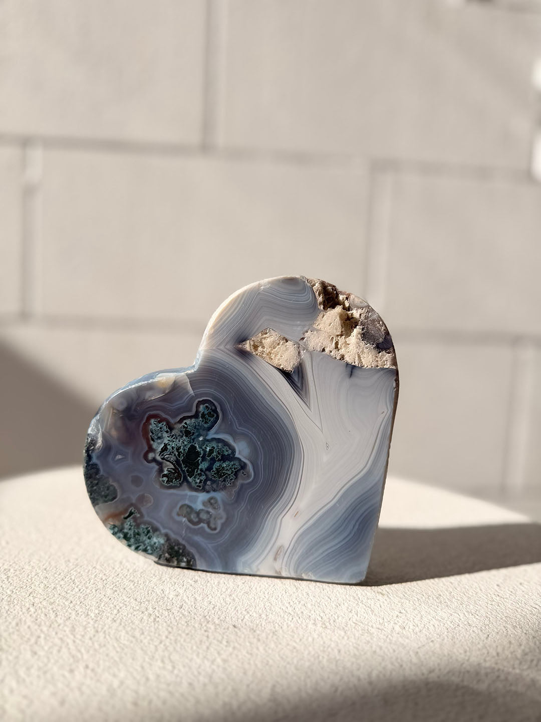 Blue Agate Heart
