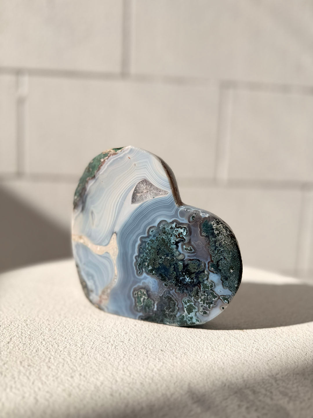 Blue Agate Heart