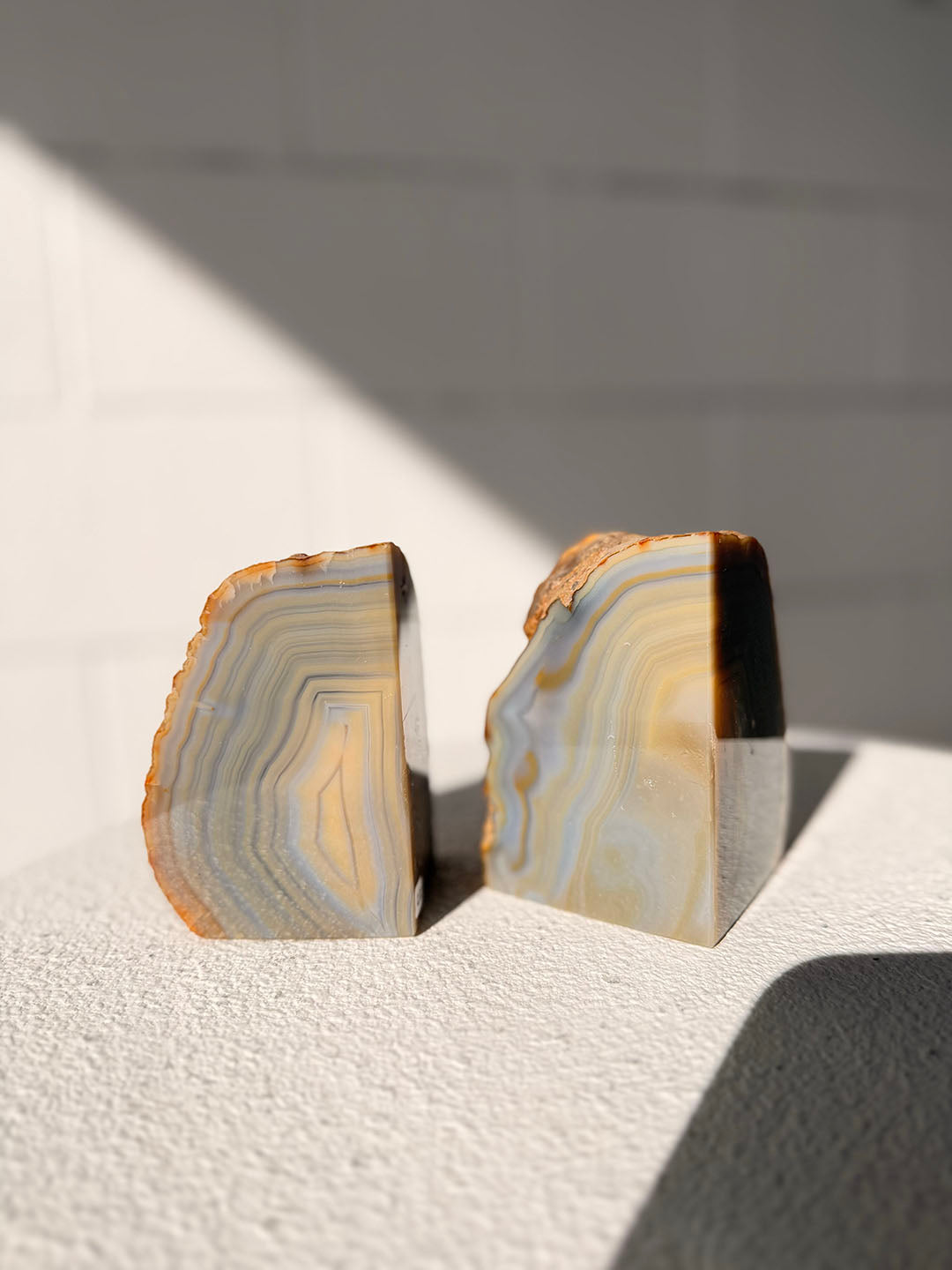Agate Bookends