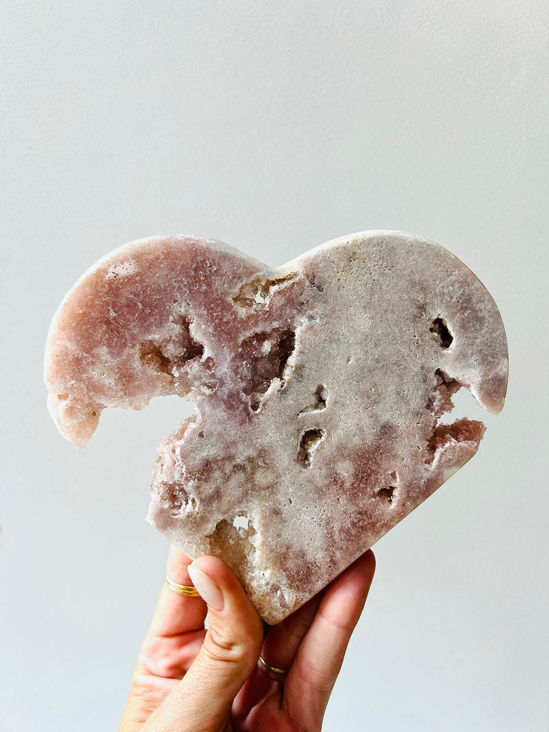 Pink Amethyst Slab Heart