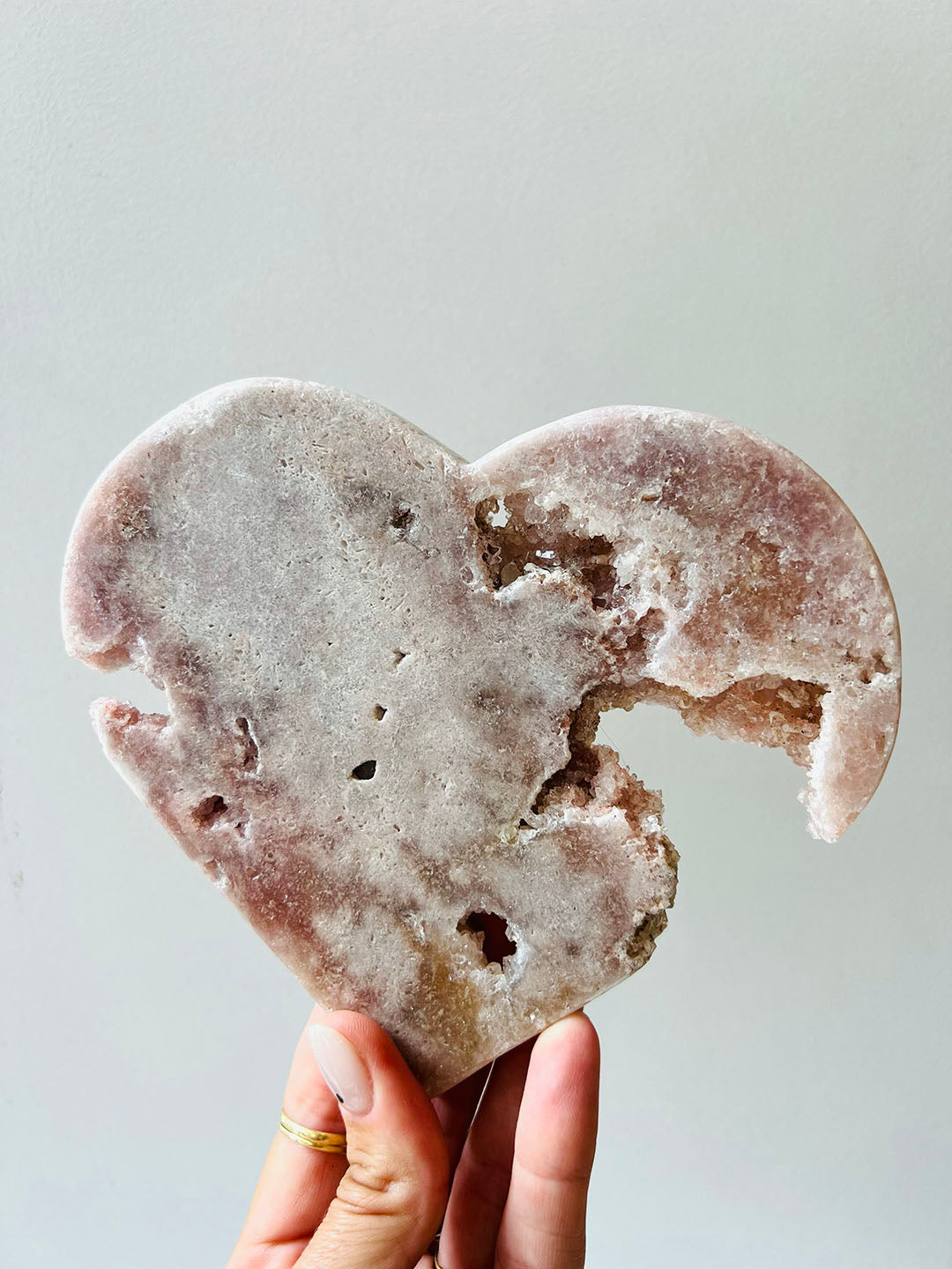 Pink Amethyst Slab Heart