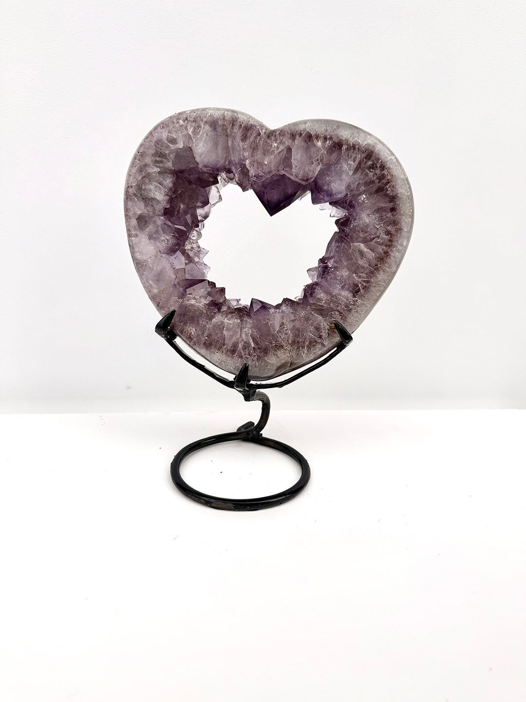 Large Amethyst Heart on Stand