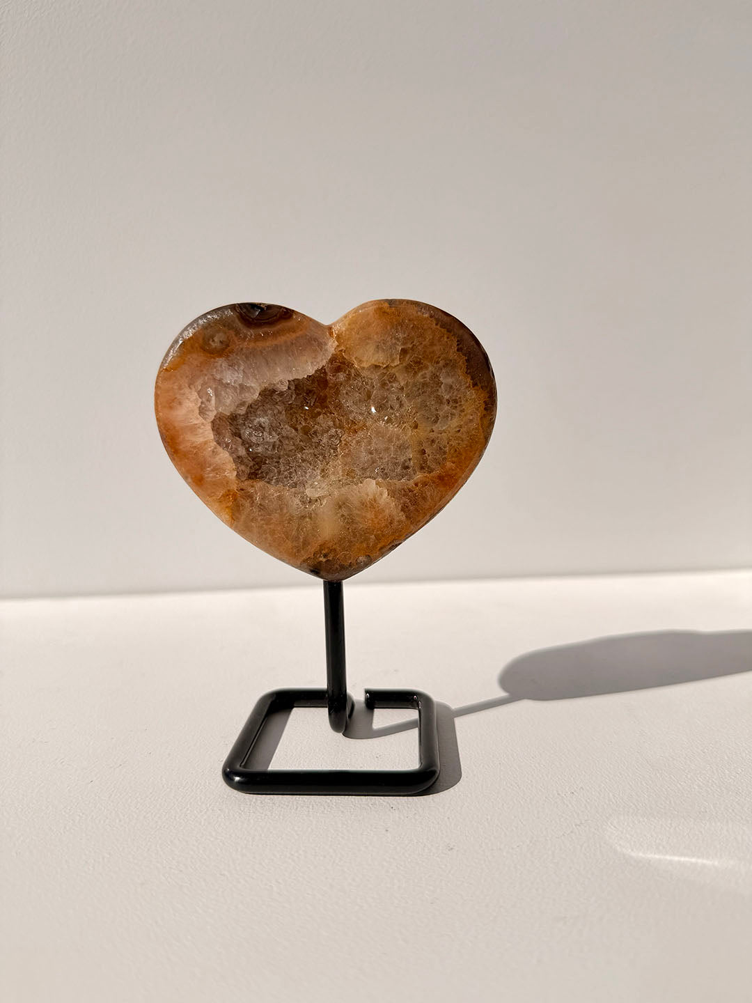 Agate Heart on Stand