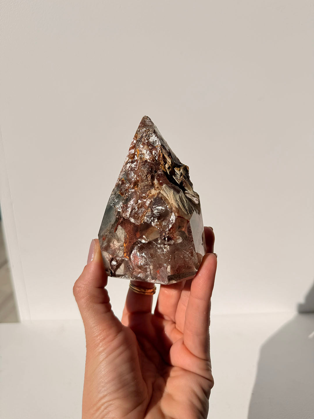 Smoky Quartz with Hematite