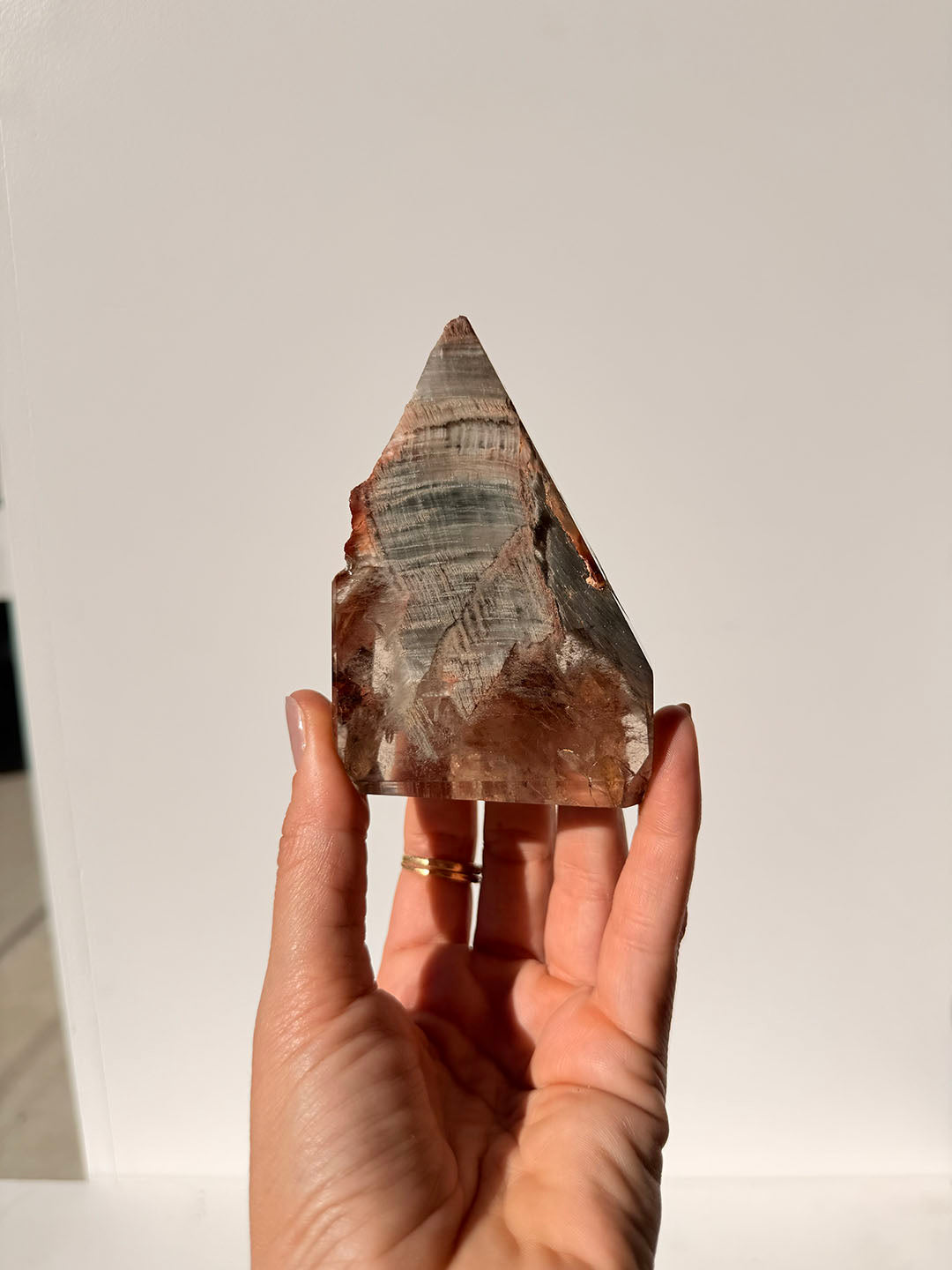 Smoky Quartz with Hematite