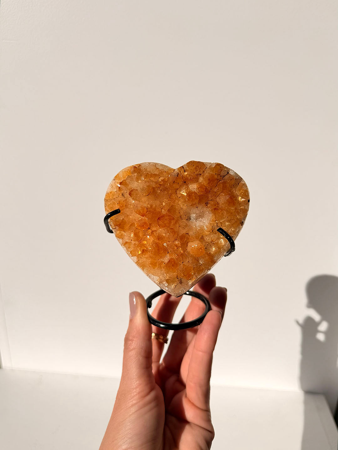 Citrine Heart on Stand