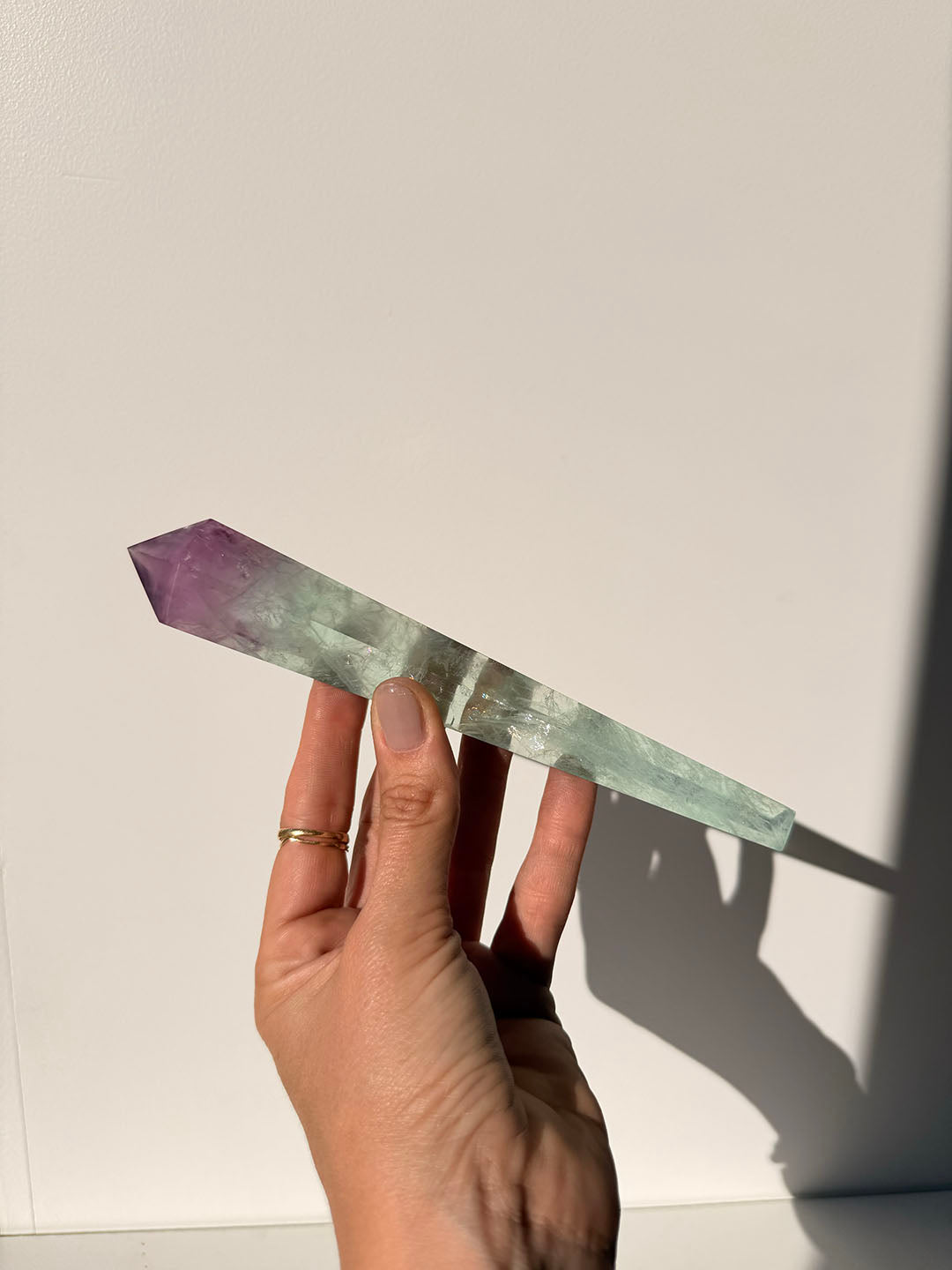 Fluorite Point on Stand