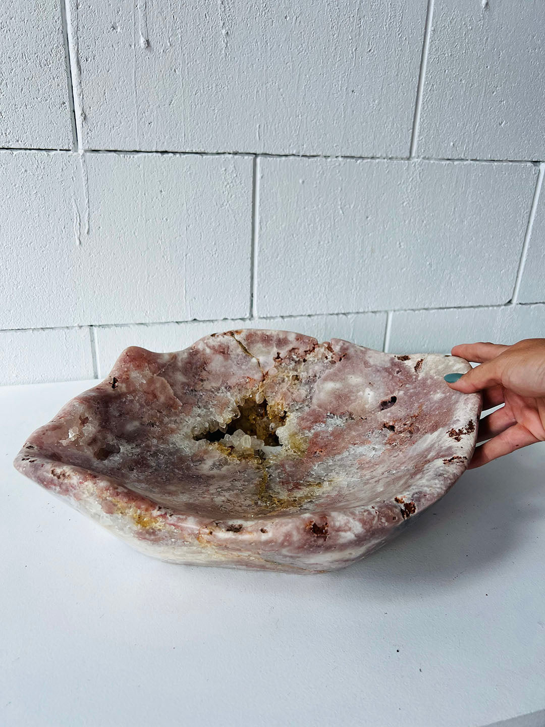 Large Pink Amethyst Bowl