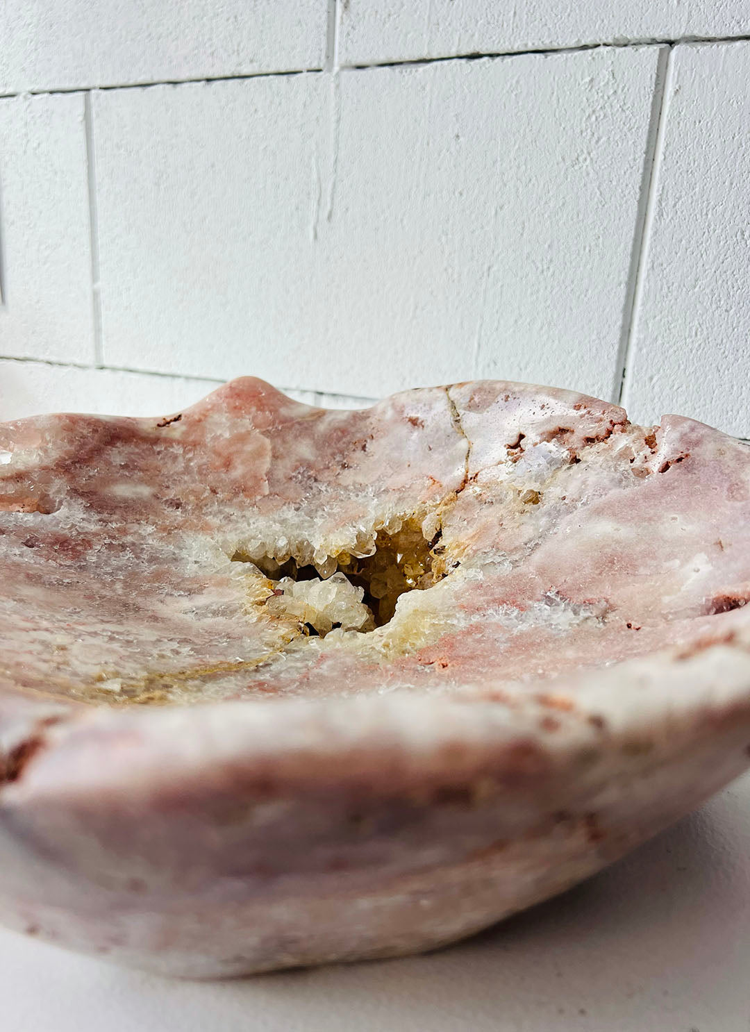 Large Pink Amethyst Bowl