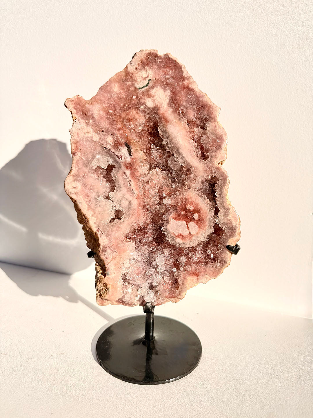 Pink Amethyst on Stand