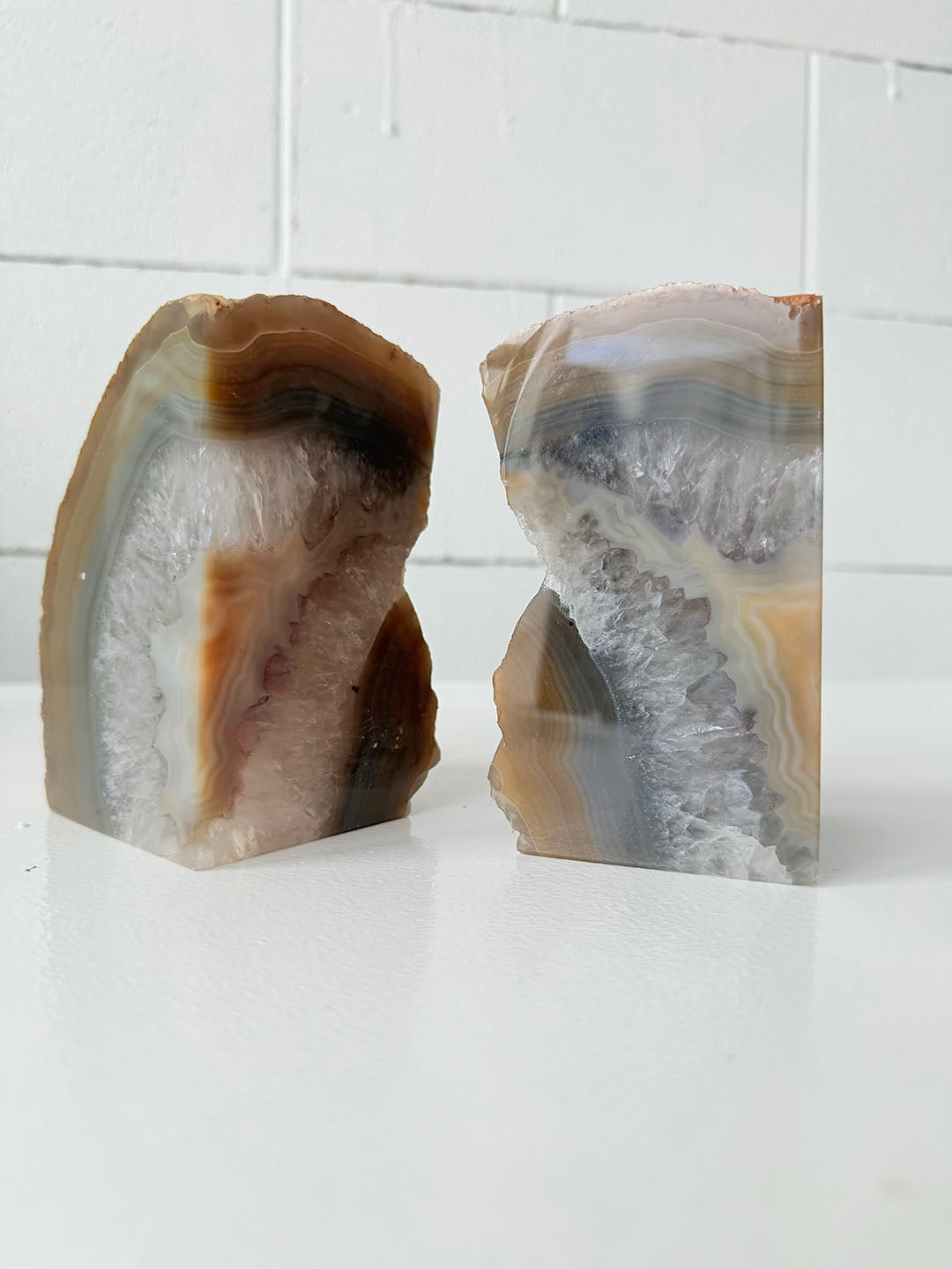 Agate Bookends