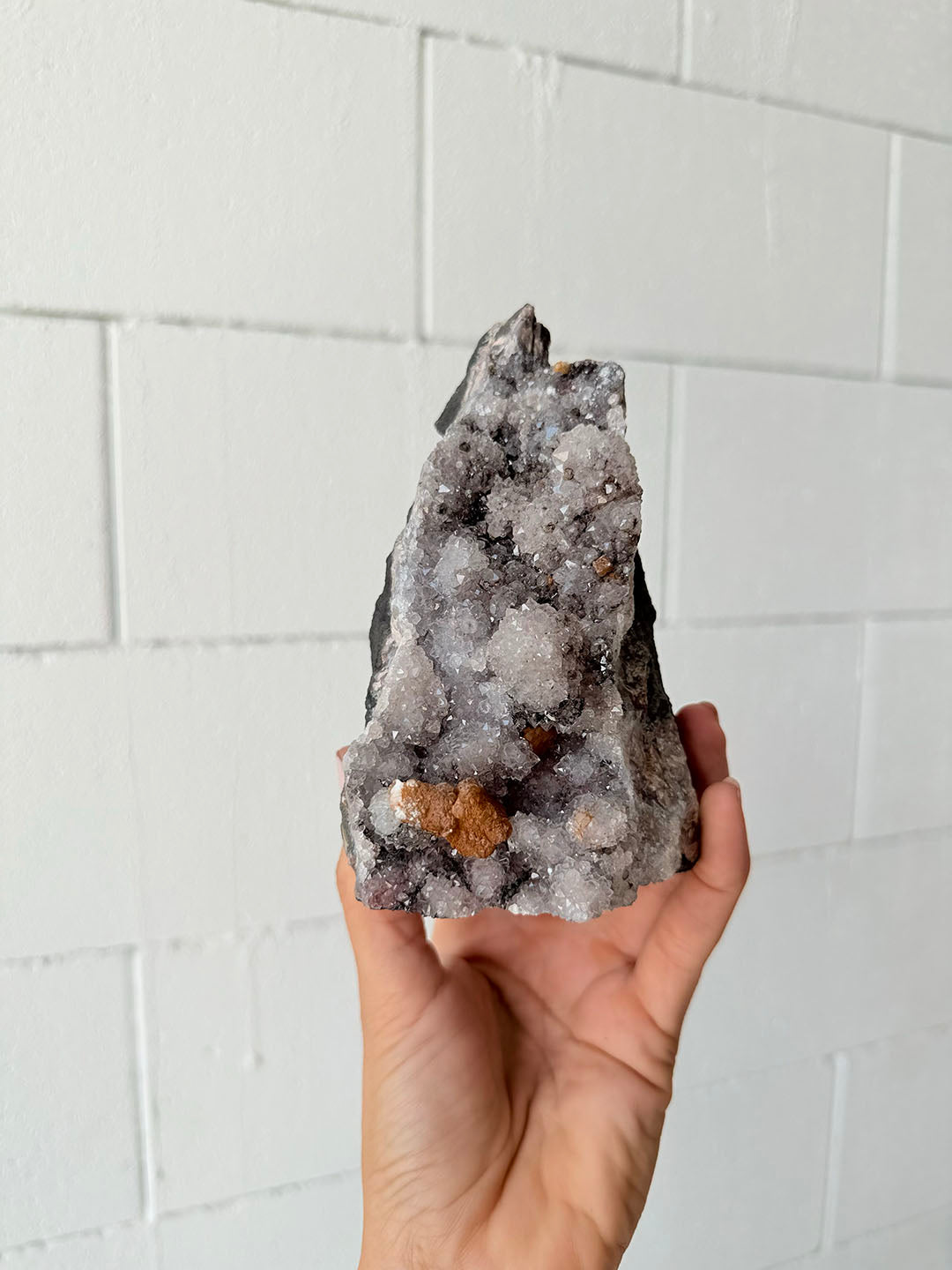 Amethyst with Calcite