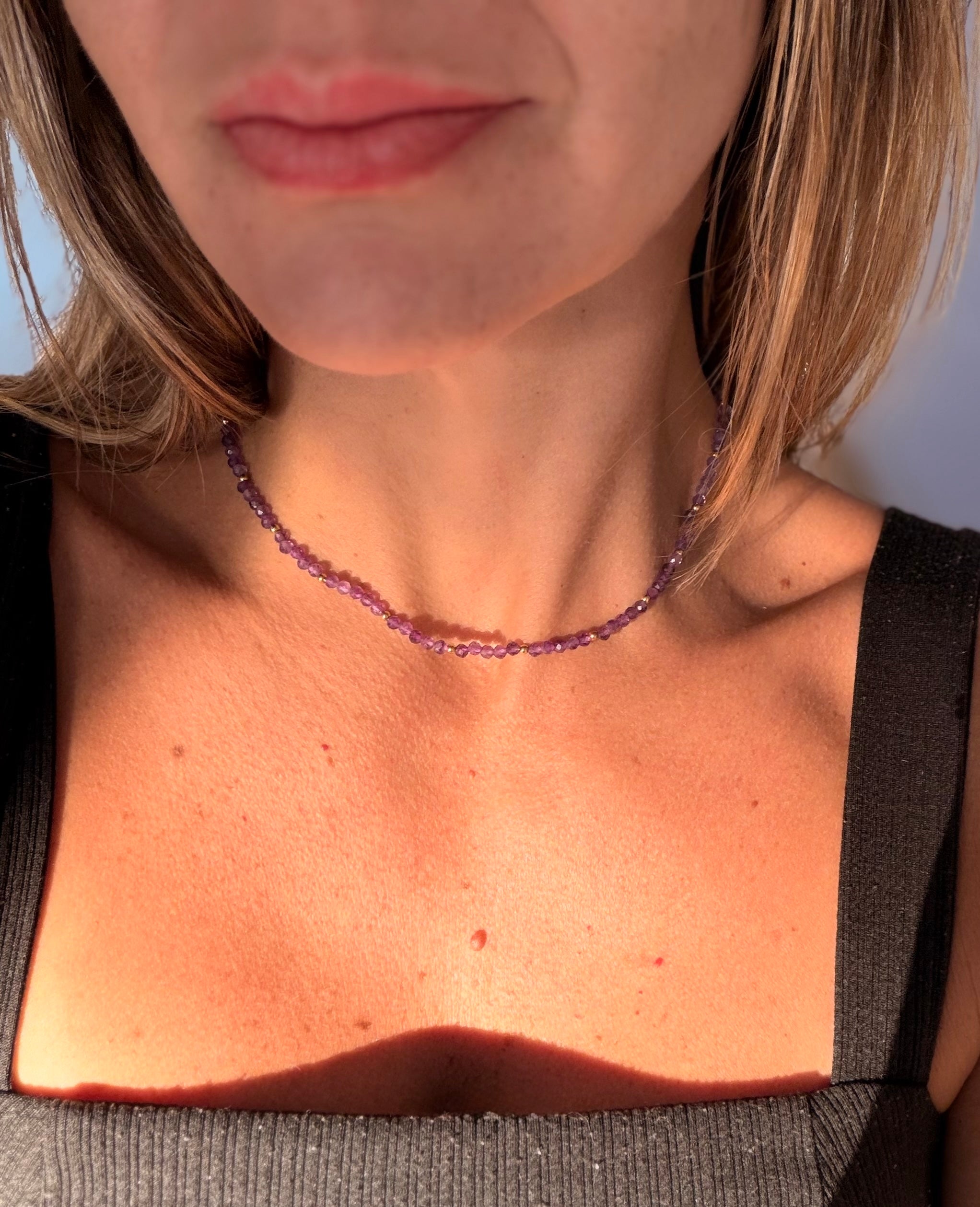Amethyst Waterproof Necklace — For calm energy.