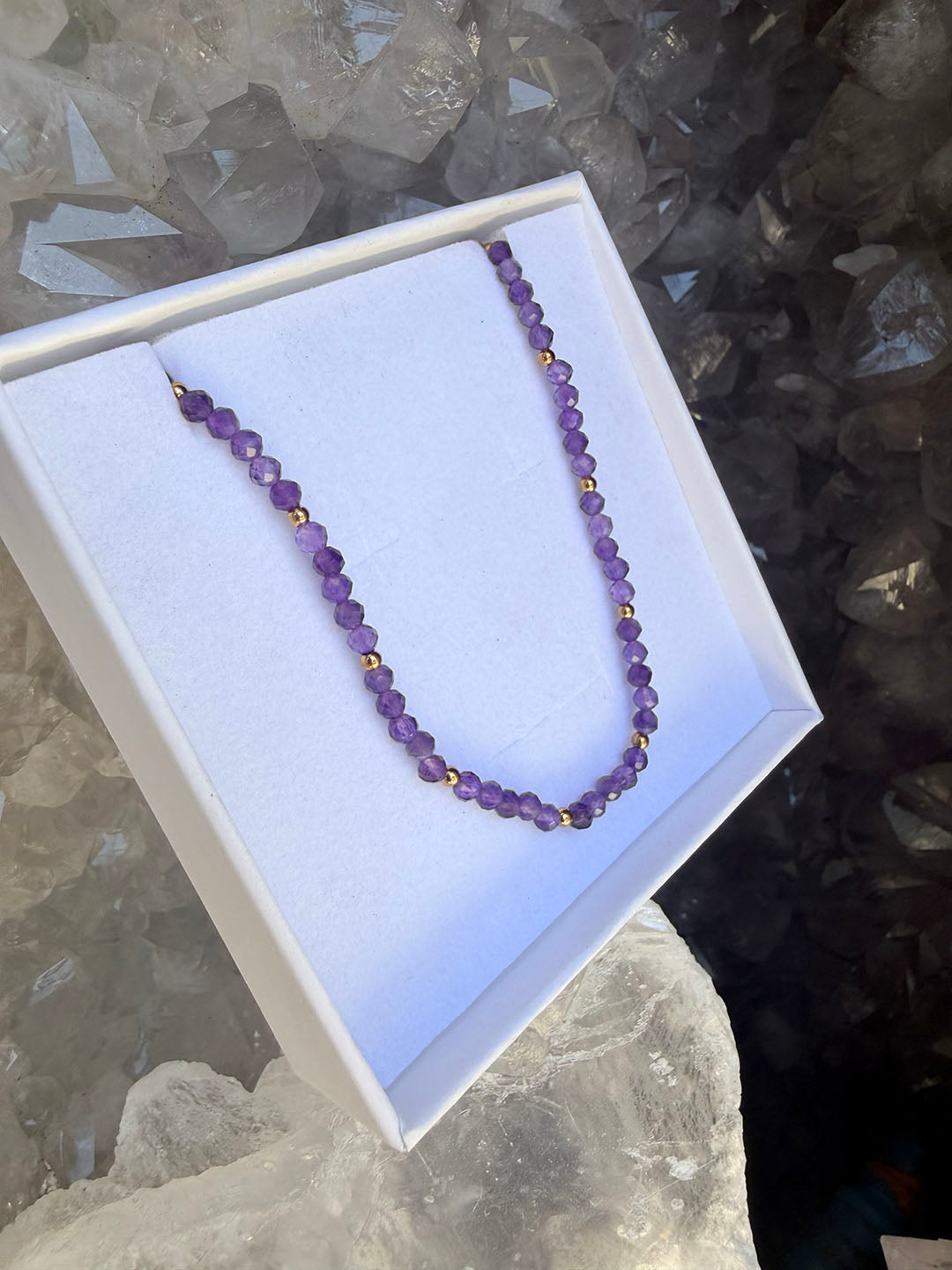 Amethyst Waterproof Necklace — For calm energy.