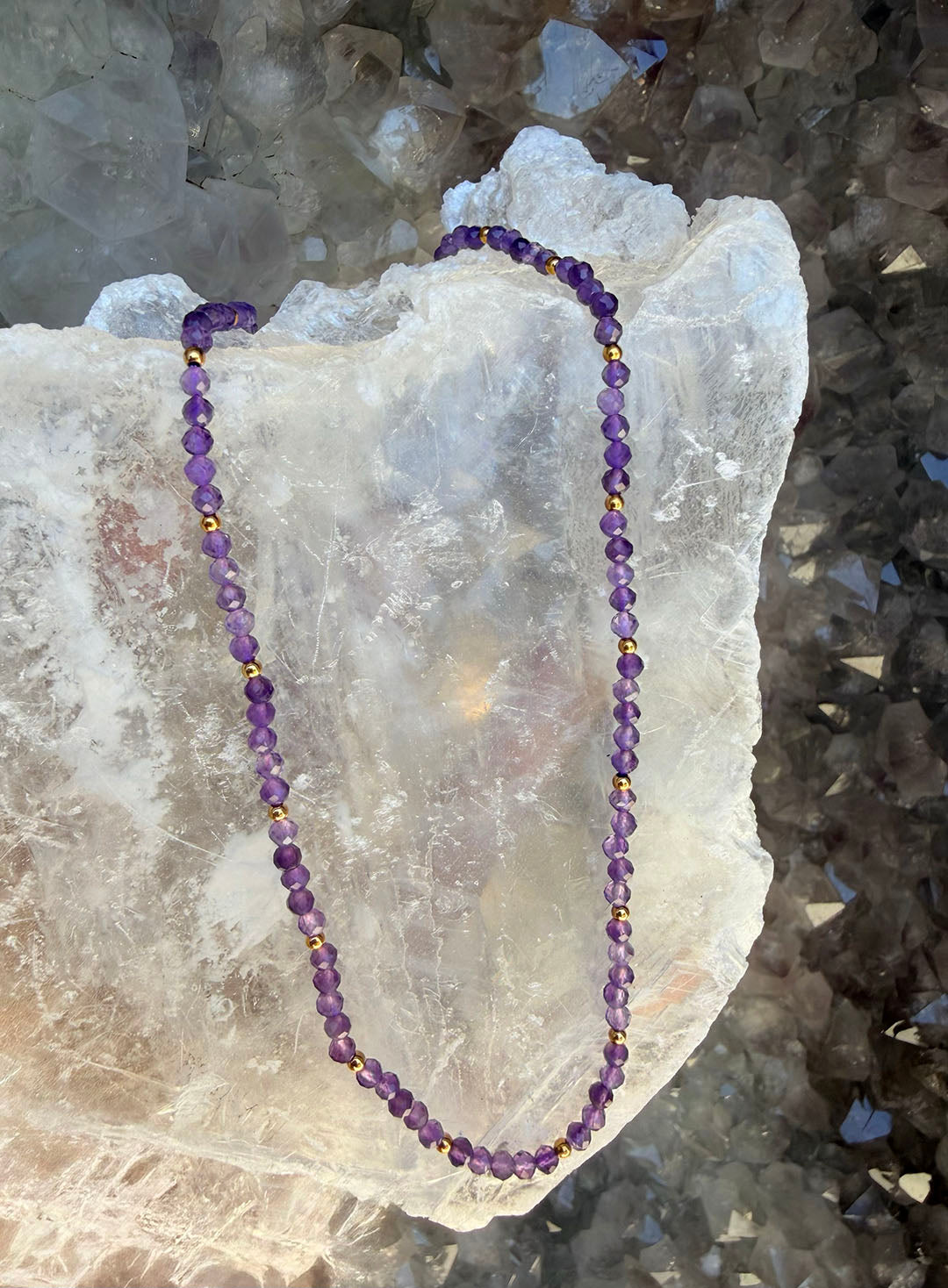 Amethyst Waterproof Necklace — For calm energy.
