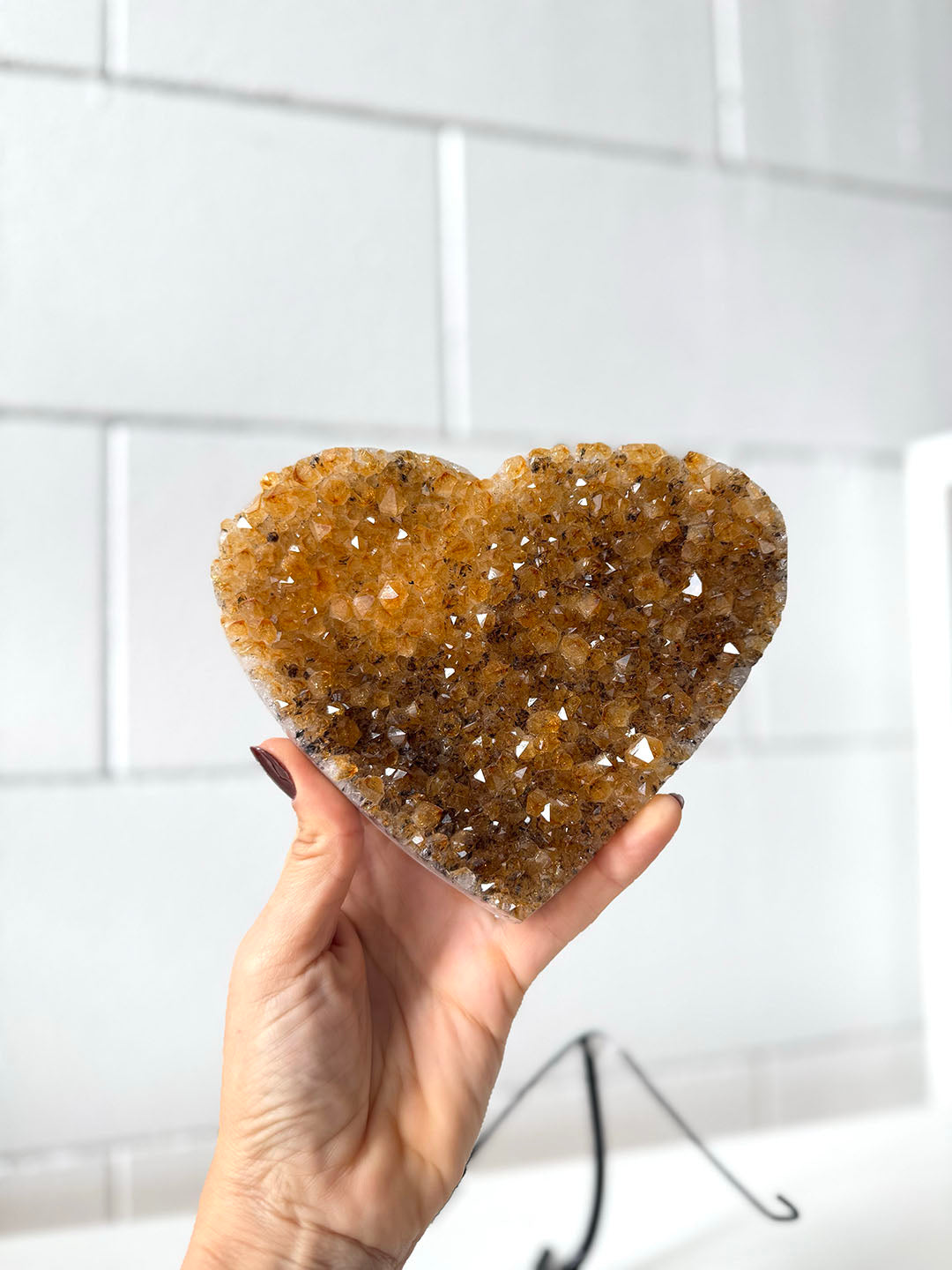 Citrine Heart on Stand