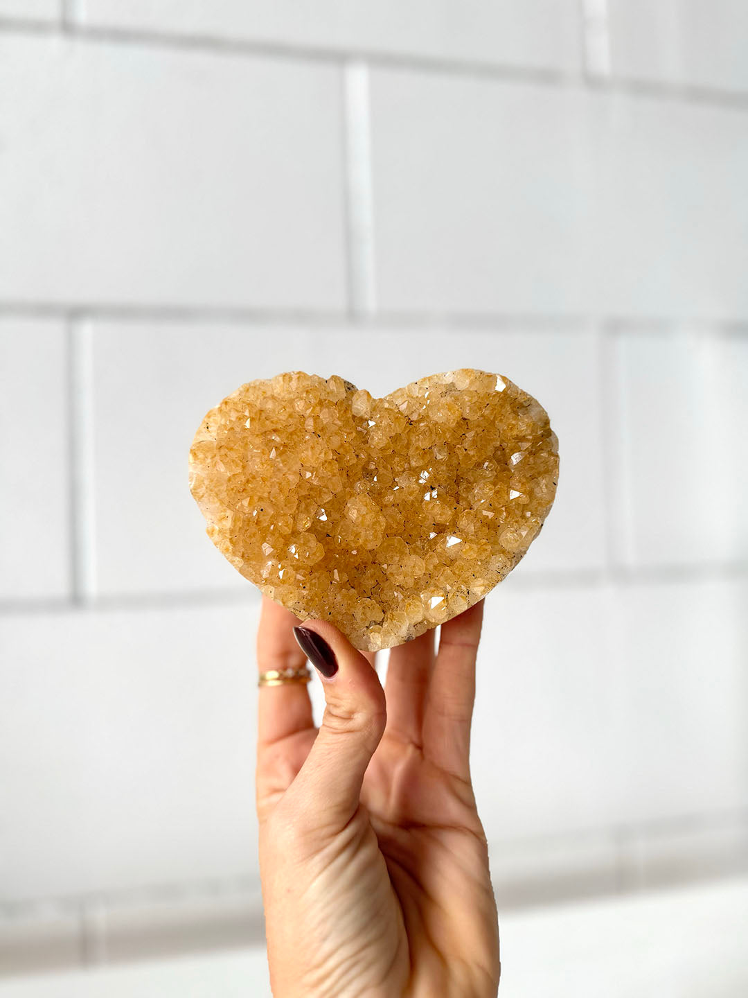 Citrine Heart on Stand