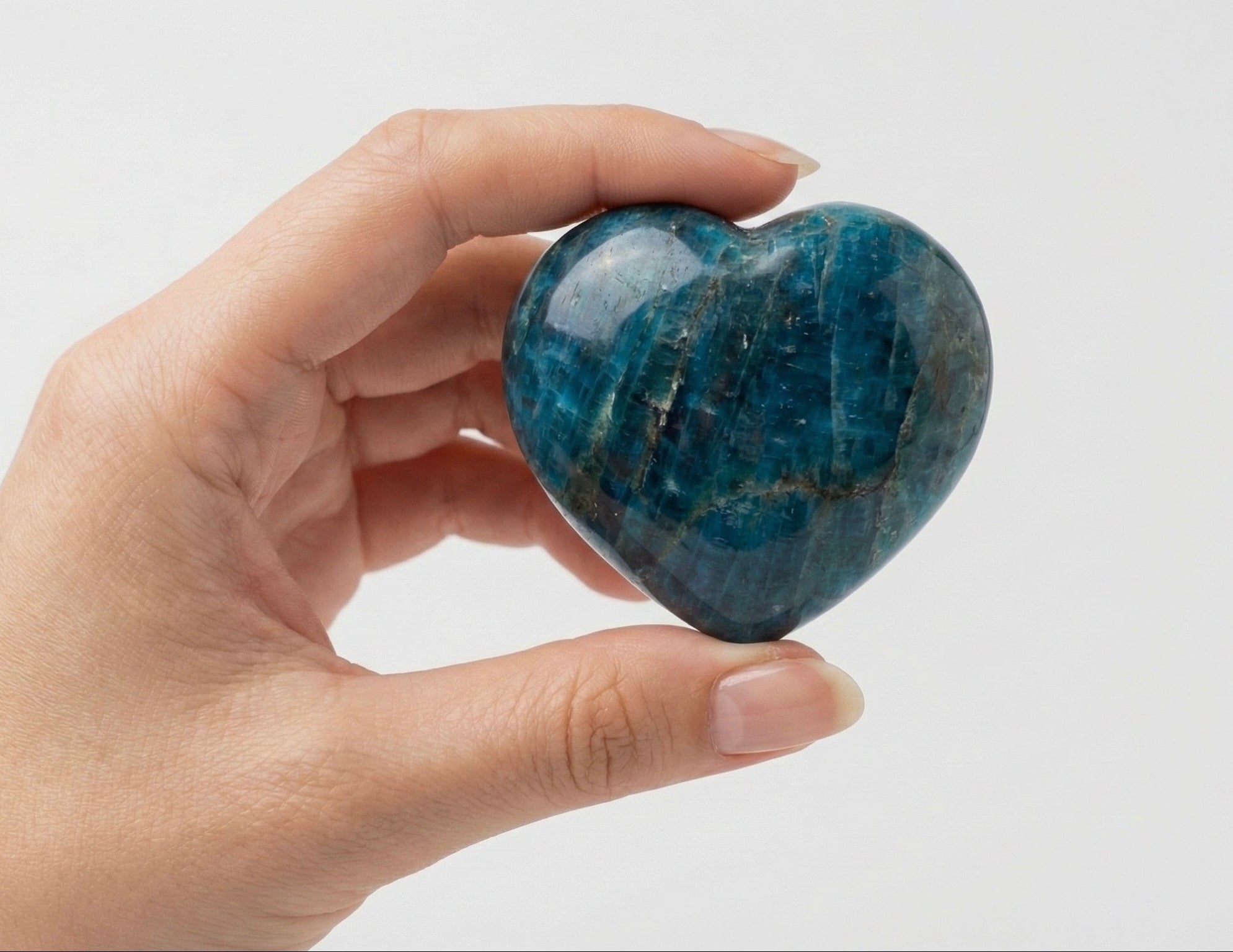 Blue Apatite Heart