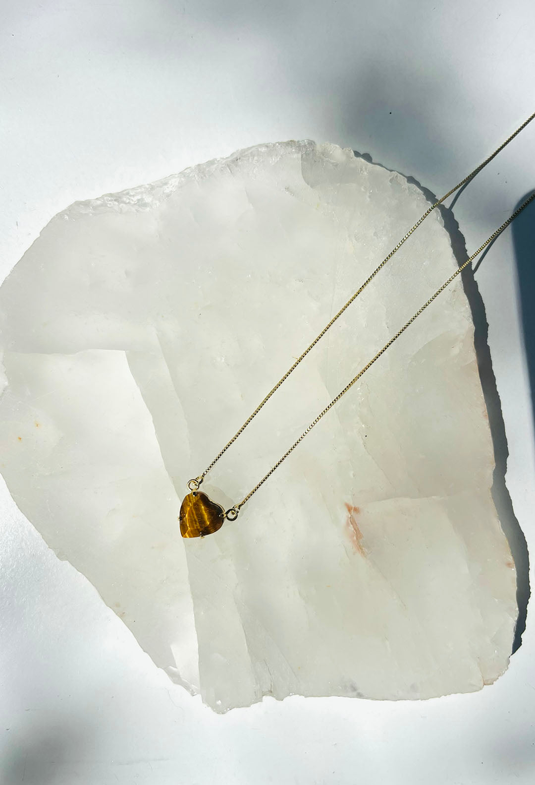 Heart Tiger's Eye Necklace