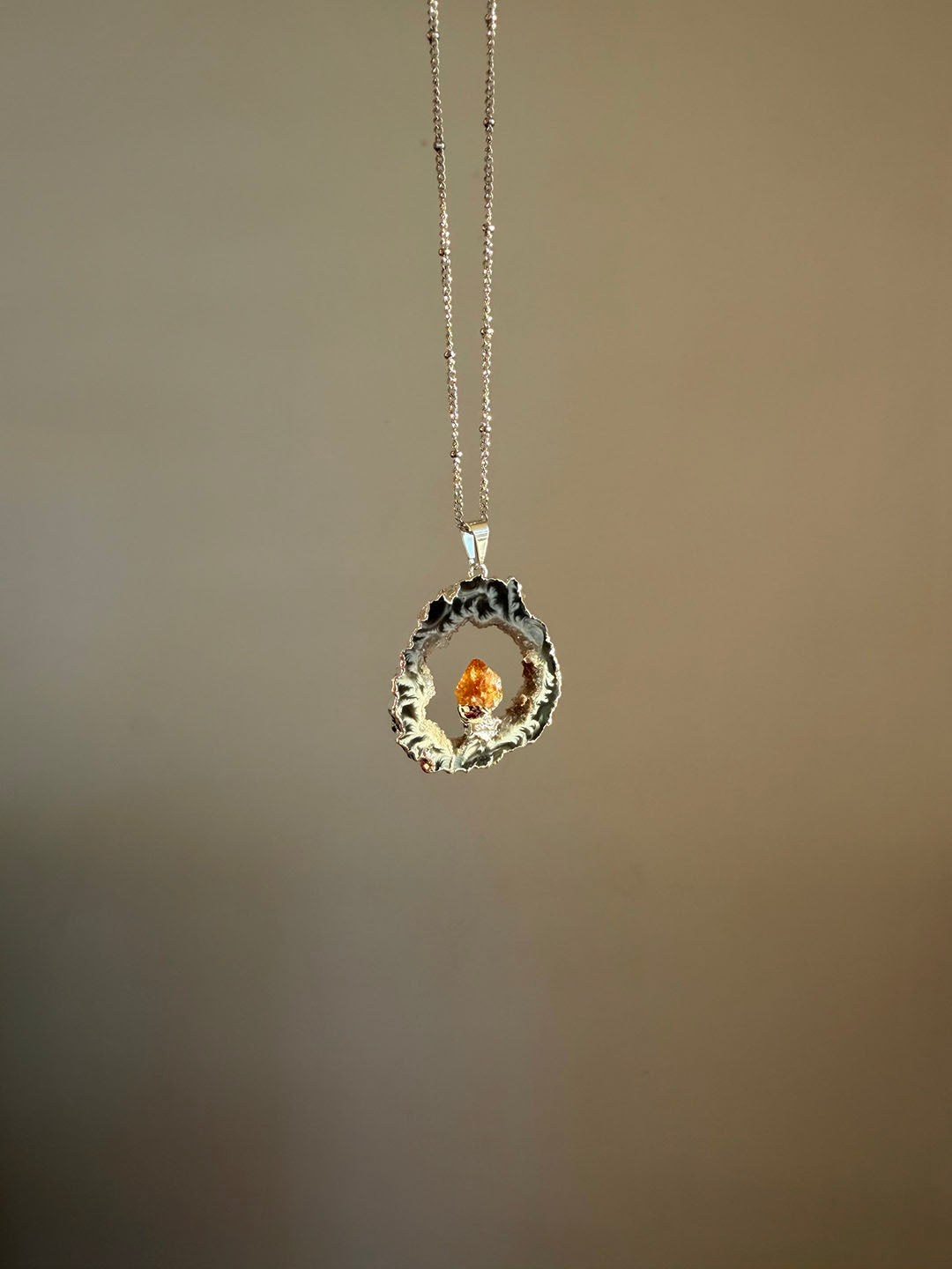 Inner Crystal Necklace – Agate & Citrine | Balance & Abundance