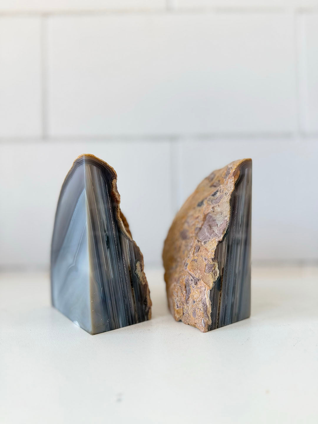 Agate Bookends