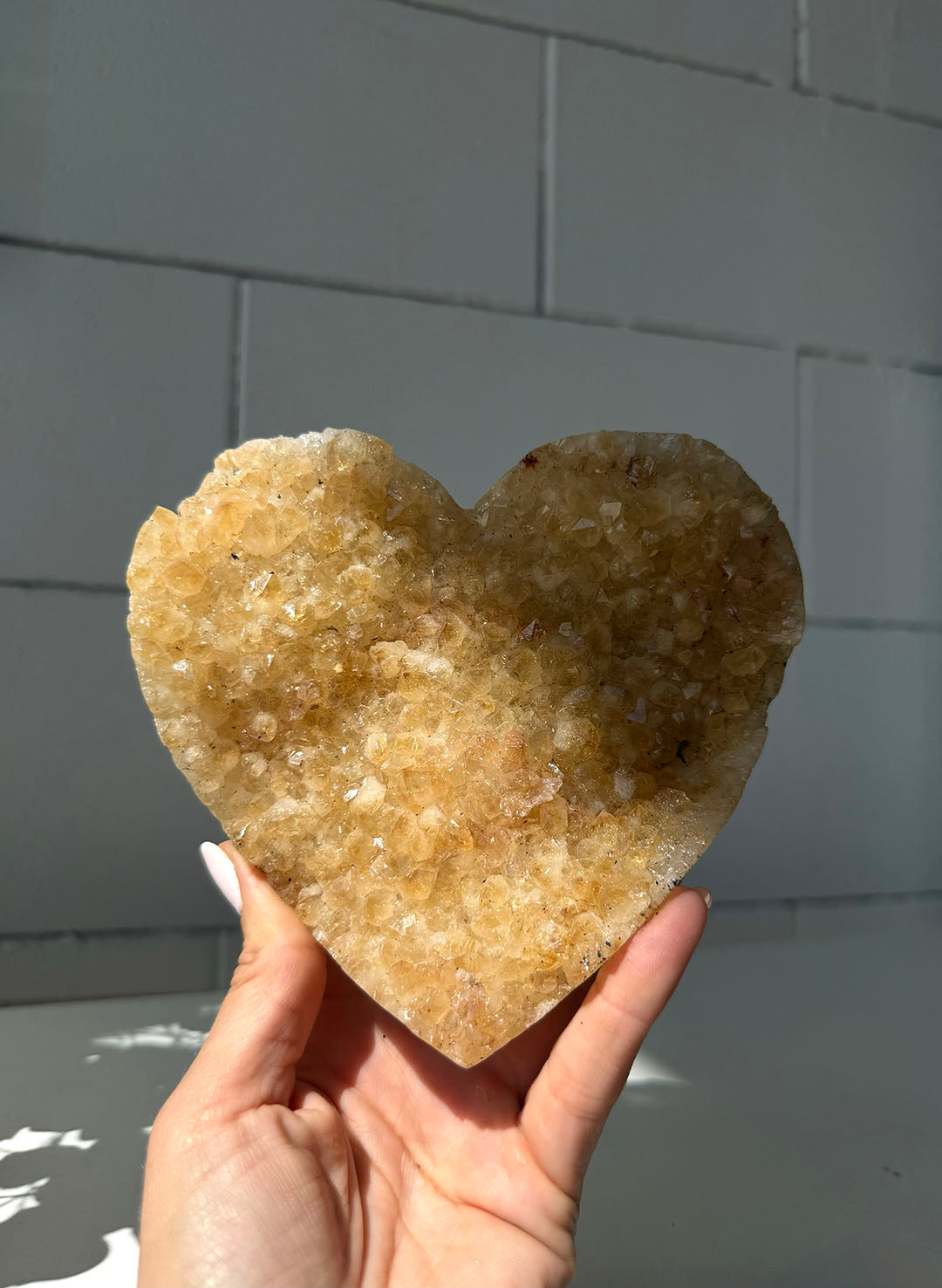 Citrine Heart on Stand
