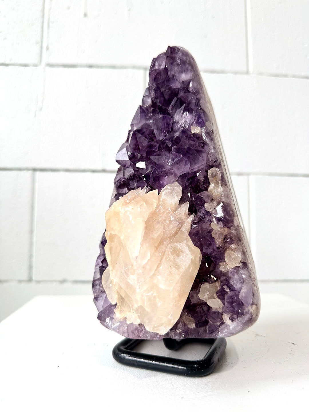 Amethyst with Calcite