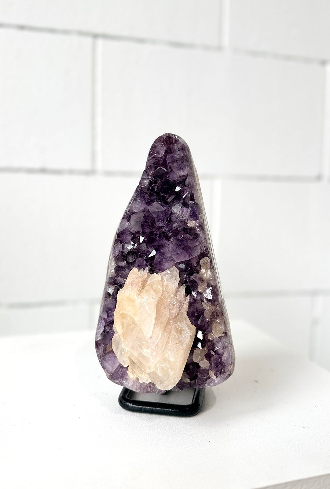 Amethyst with Calcite