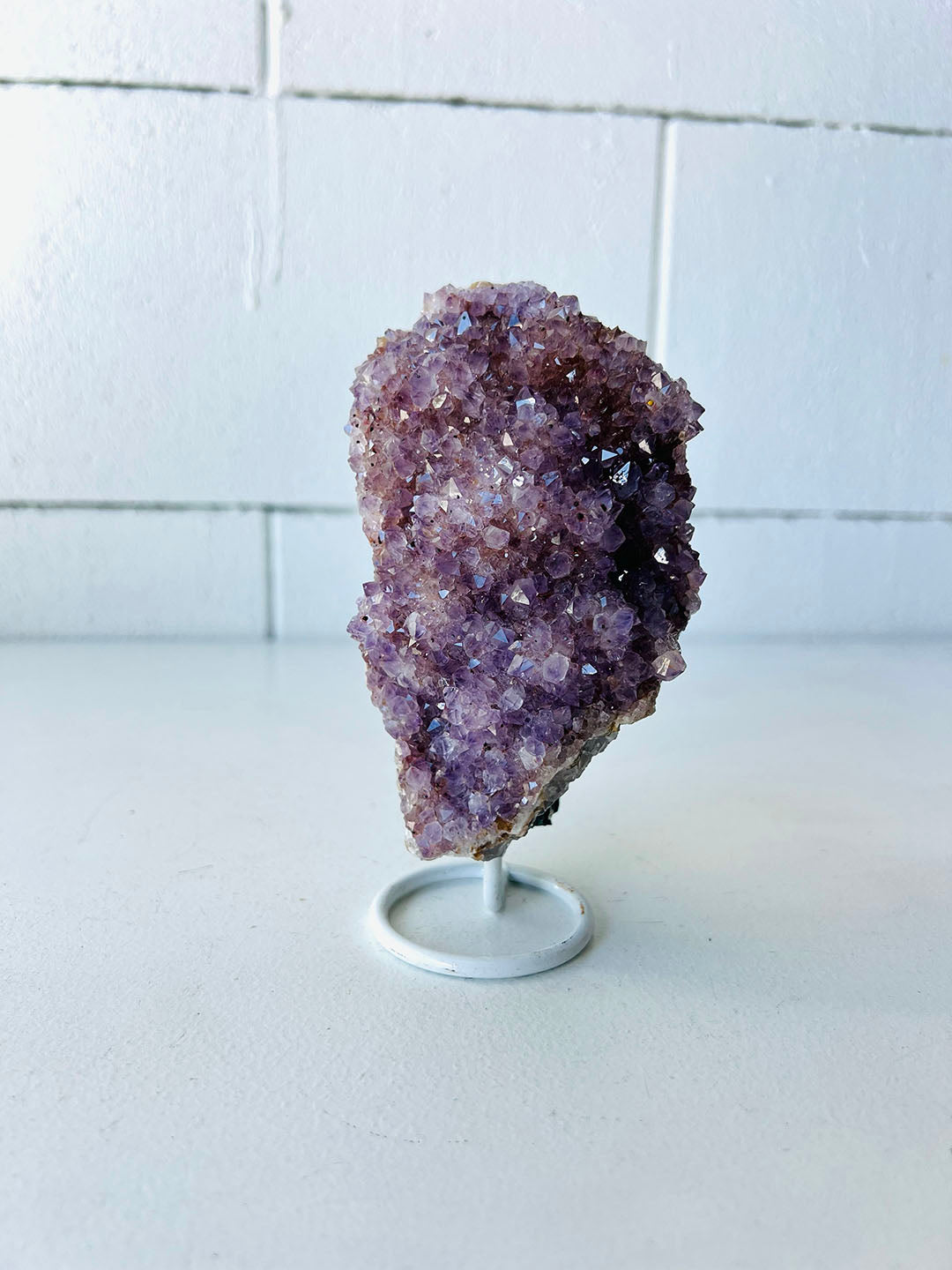 Pink with Purple Amethyst on Stand