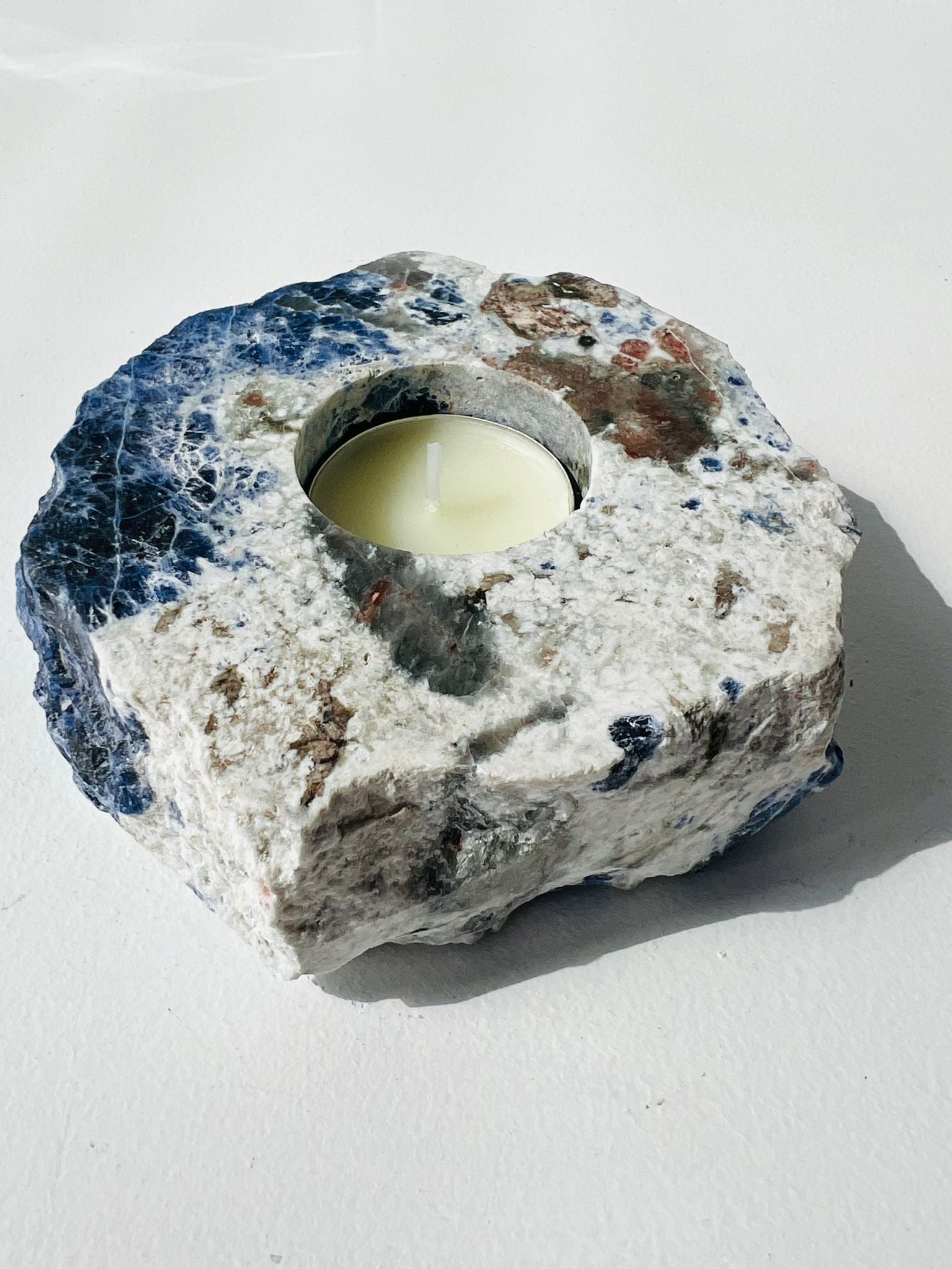 Sodalite Candle Holder
